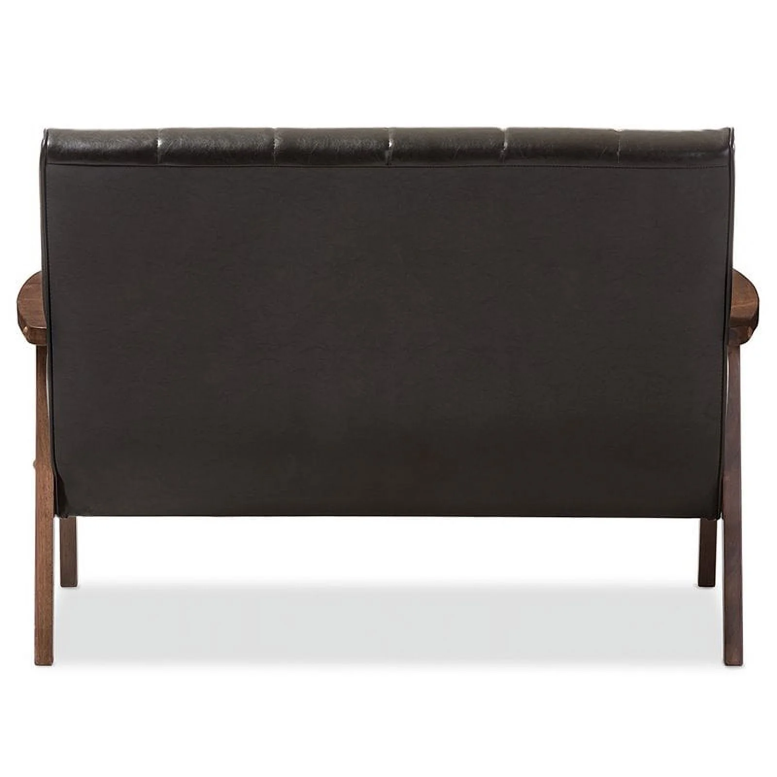 Home Square 2 Piece Living Room Set with Sofa and Loveseat in Dark Brown