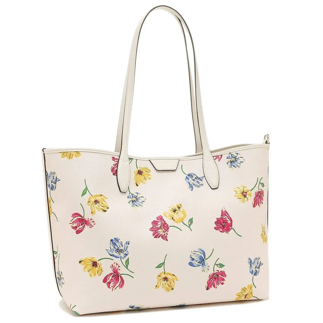 Kate Spade Sutton Large Tote Bag Ivory Tulip Toss Cream Floral Purse KB293