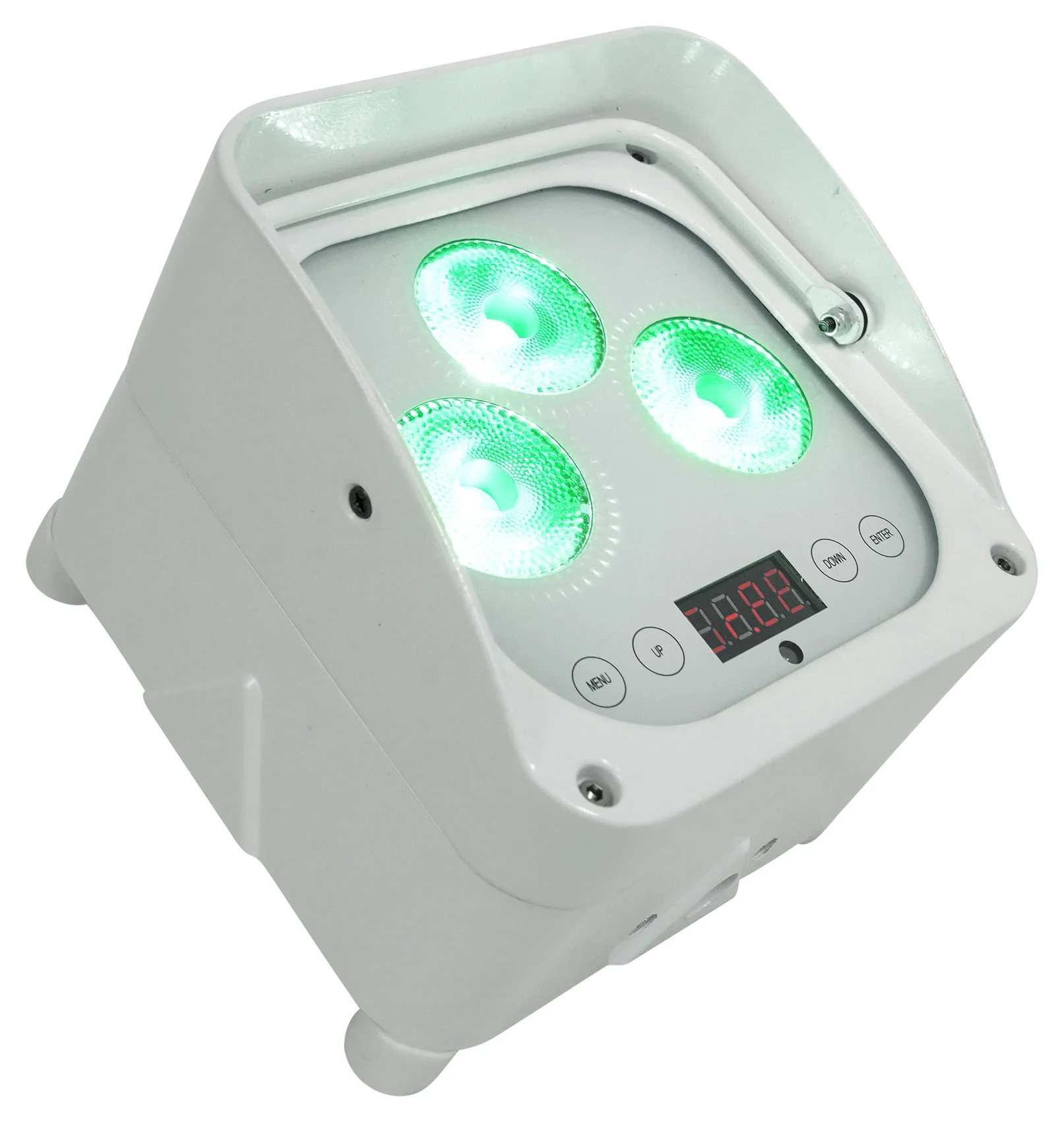 2 Rockville WET PAR 50 White Waterproof Battery DJ Lights+Wireless DMX+RF Remote