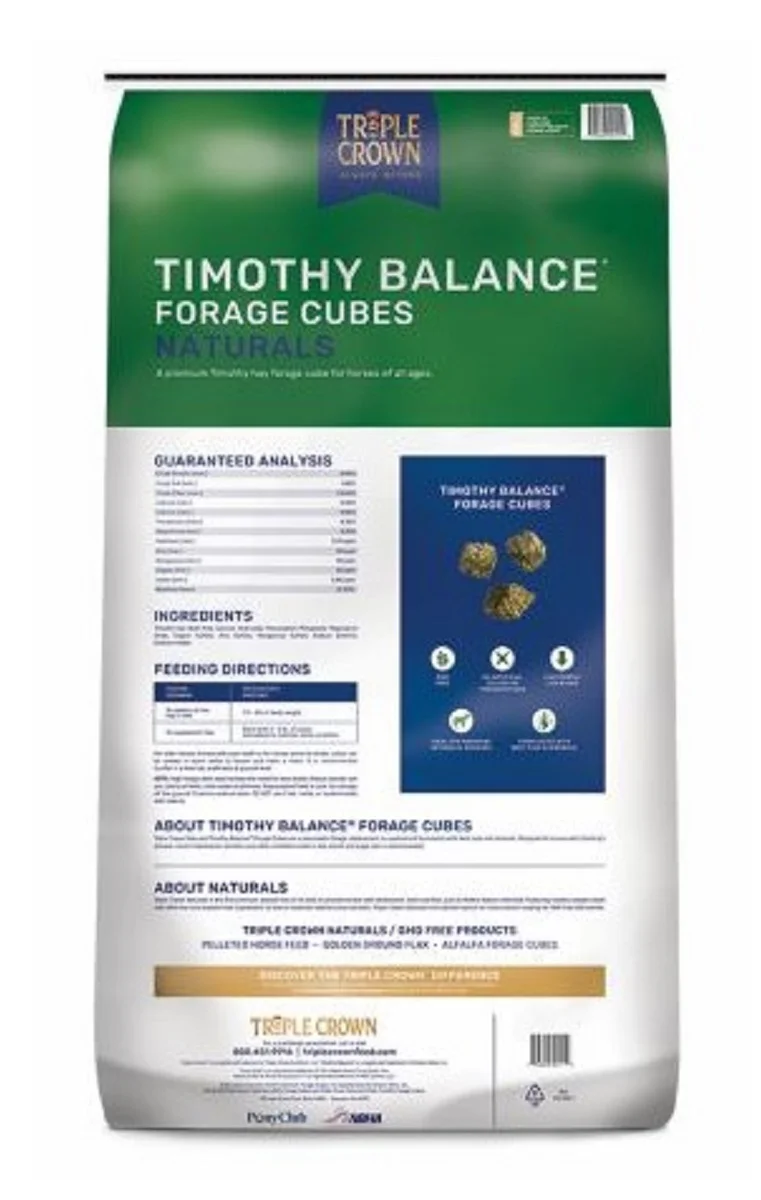 Purina Animal Nutrition 3004484 Triple Crown Timothy Balance Cube  50