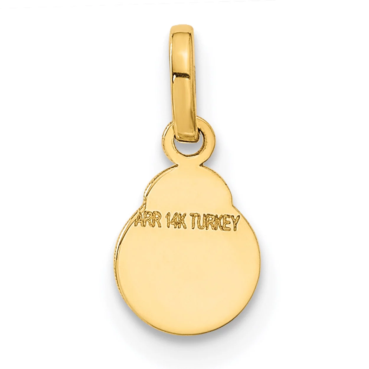 Carat in Karats 14K Yellow Gold Enamel Ladybug Pendant Charm With 14K Yellow Gold Lightweight Rope Chain Necklace 20''