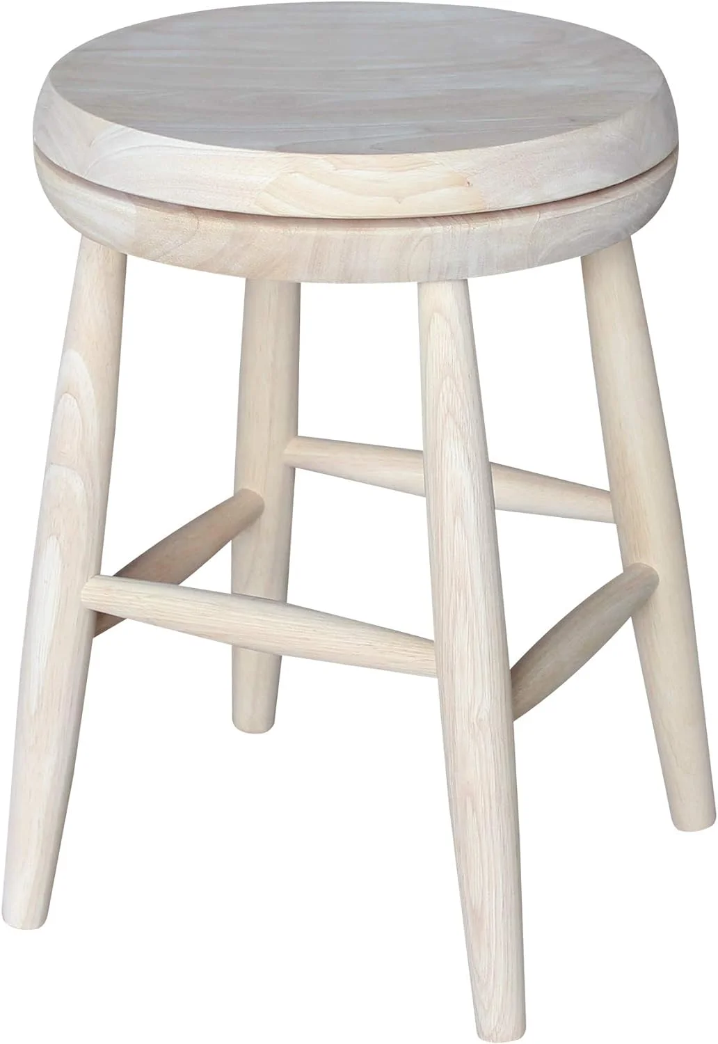 Swivel Stool Barstool, 18 Inch, Unfinished