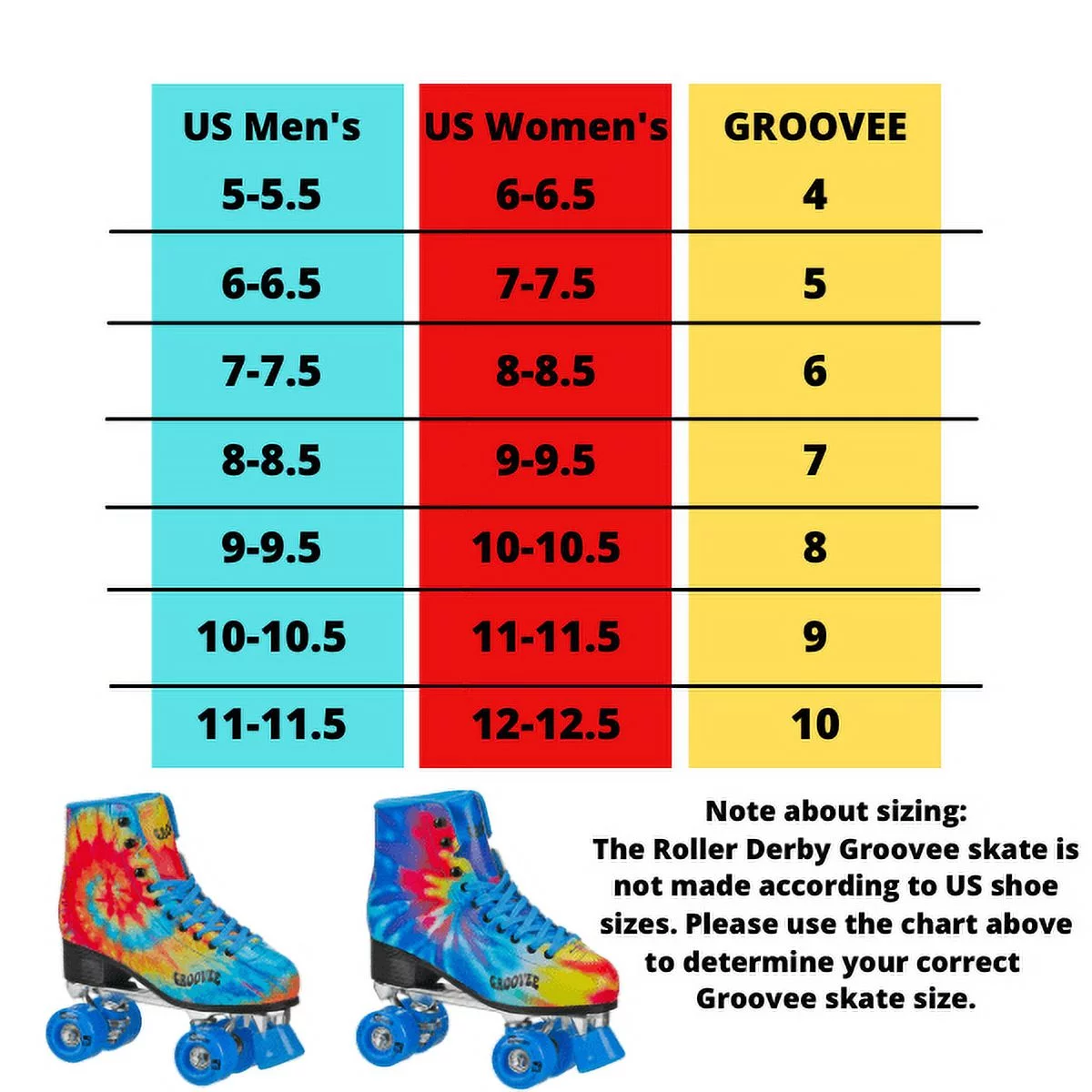 Roller Derby Groove Tie Dye Roller Skate