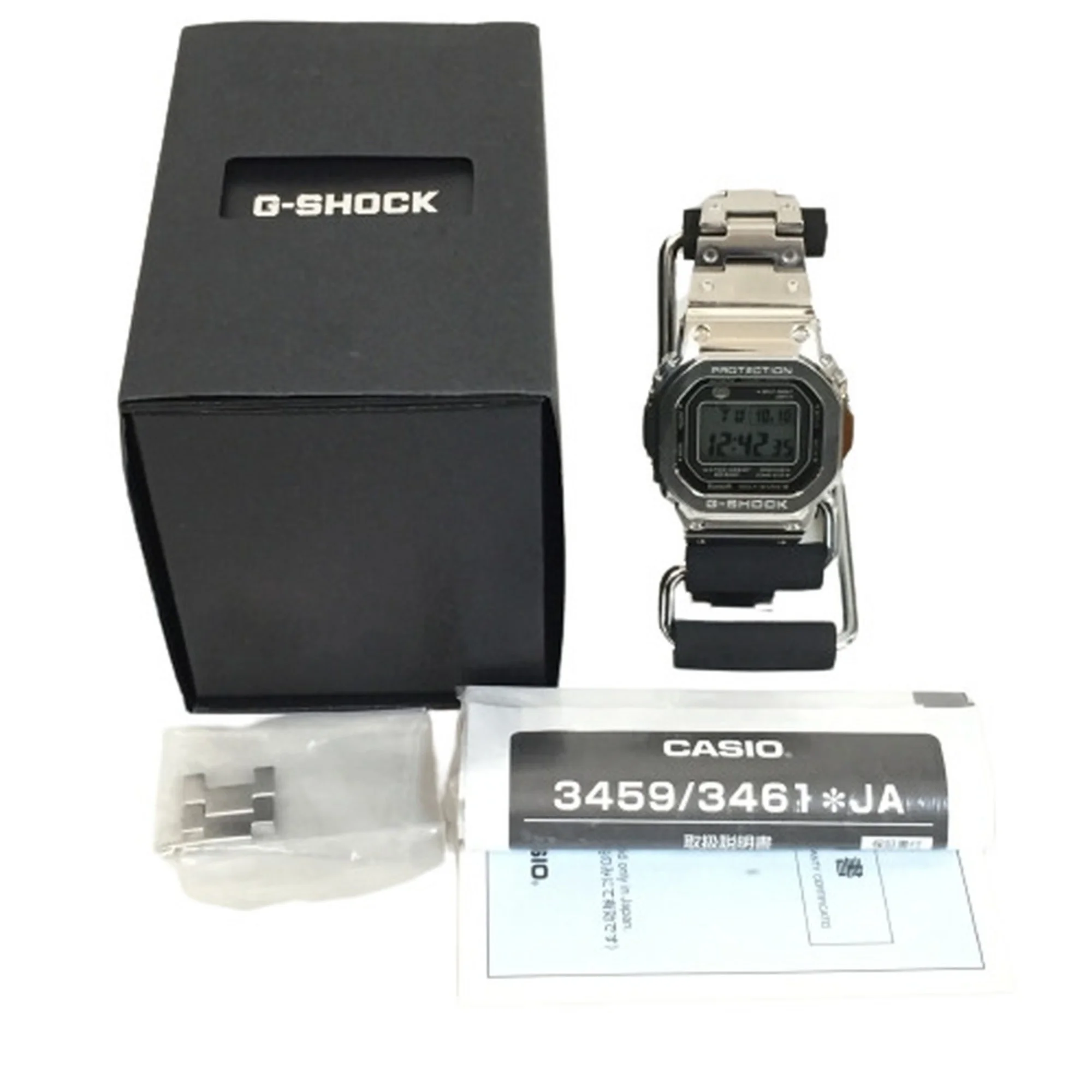 Pre-Owned CASIO G-SHOCK GMW-B5000D-1JF Square Watch Casio Men's Tough Solar Metal Screw Back ITH804J5MD8I RK681D (Fair)
