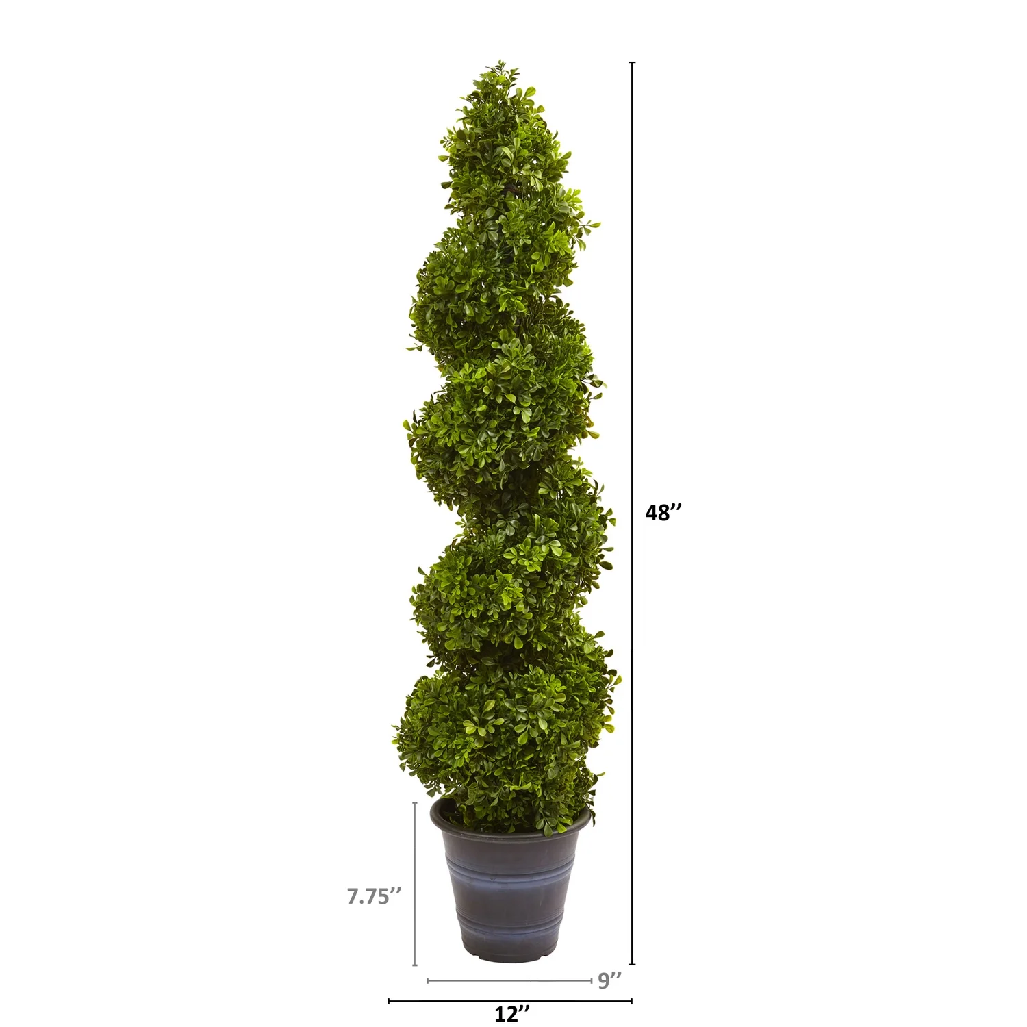 HomeStock Coastal Cottage Spiral Topiary With Planter (Indoor/Outdoor)