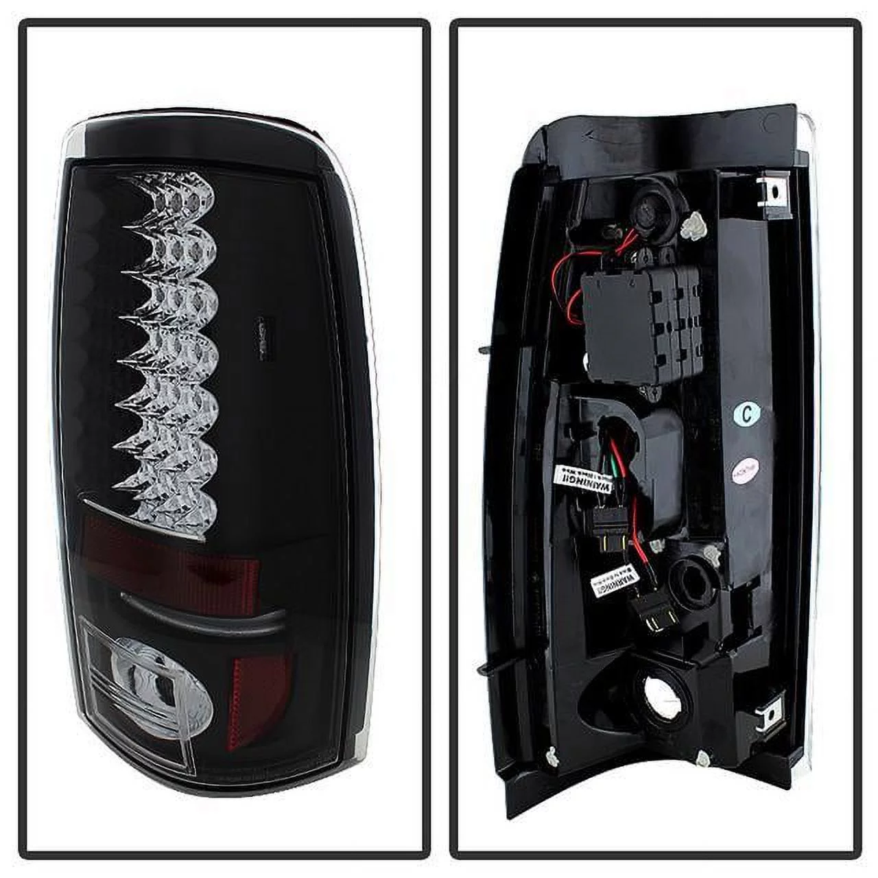 Spyder Chevy Silverado 1500/2500 99-02 (Not Fit Stepside) / GMC Sierra 1500/2500/3500 99-03 LED Tail Lights - Black Fits select: 1999-2001 CHEVROLET SILVERADO, 2002-2007 GMC NEW SIERRA