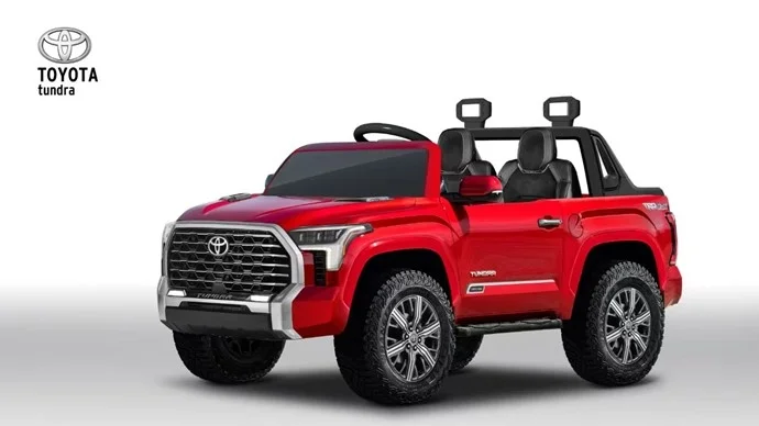 Toyota 12V Powered Battery Ride-on Toy with Remote Control,Safety Belt, MP3 Player,Bluetooth,LED Lights,for children ages 3+ years, Carbonized Grey by HHVEL,Red