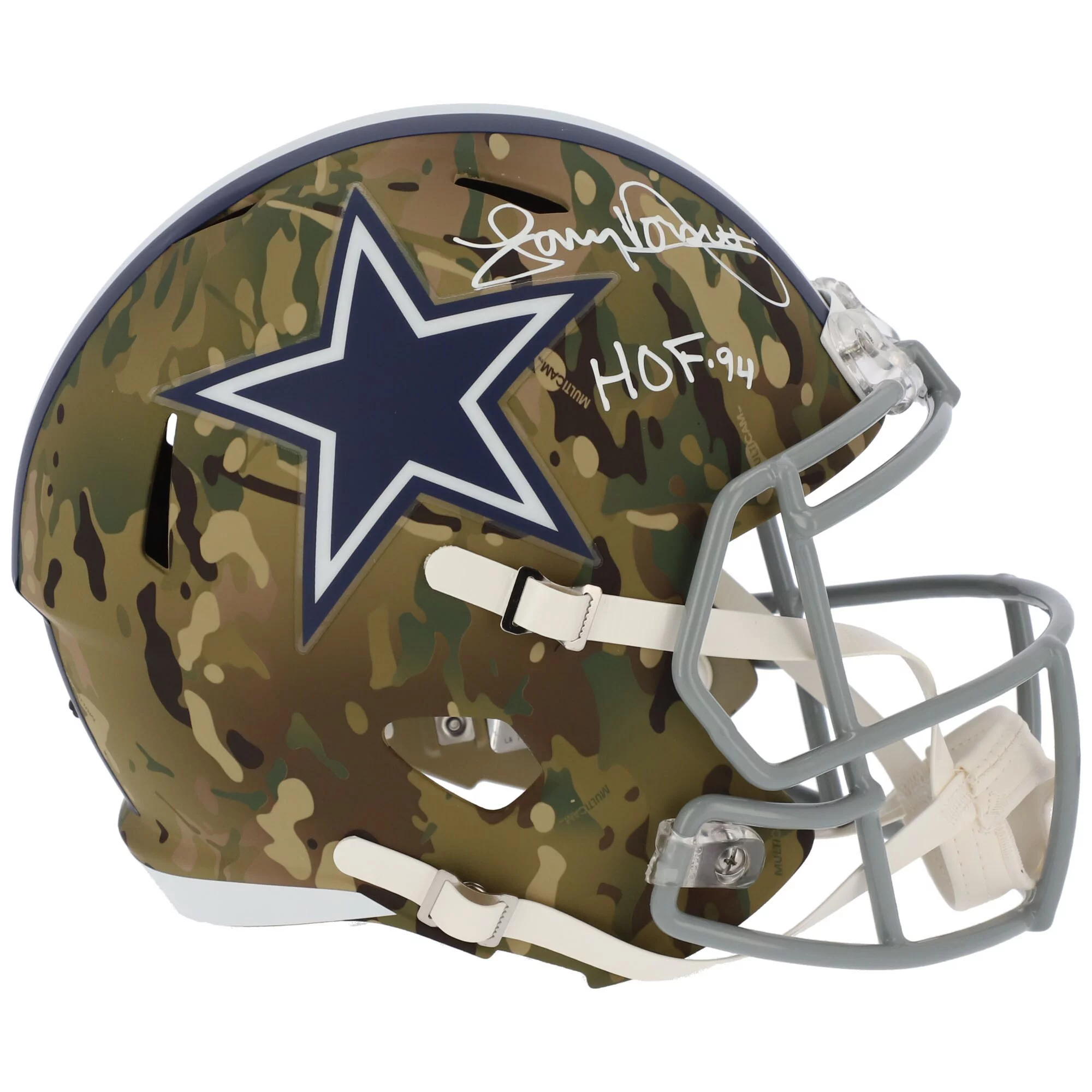Tony Dorsett Dallas Cowboys Autographed Riddell CAMO Alternate Speed Replica Helmet with 