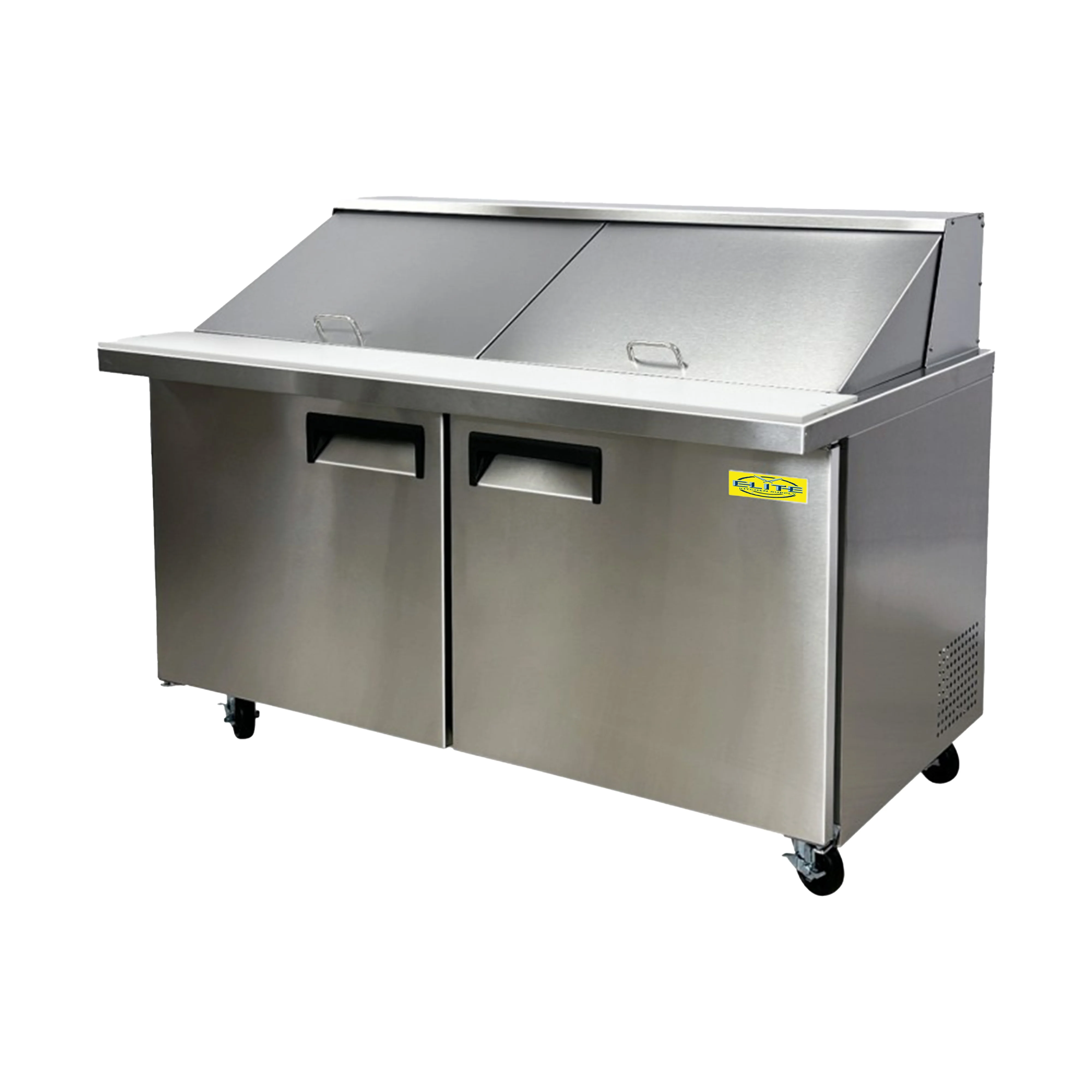 2 Door Mega Top 60 in. Refrigerated Sandwich Prep Table 19 Cu. Ft. Two-door Commercial Salad Pre Table W60.4''xD34.2''xH45.6''