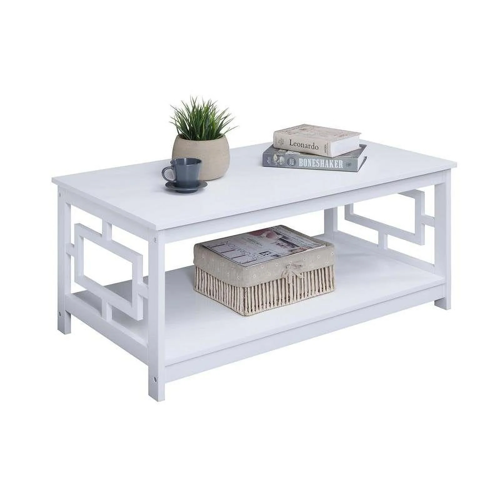 Pemberly Row Coffee Table in White Wood Finish