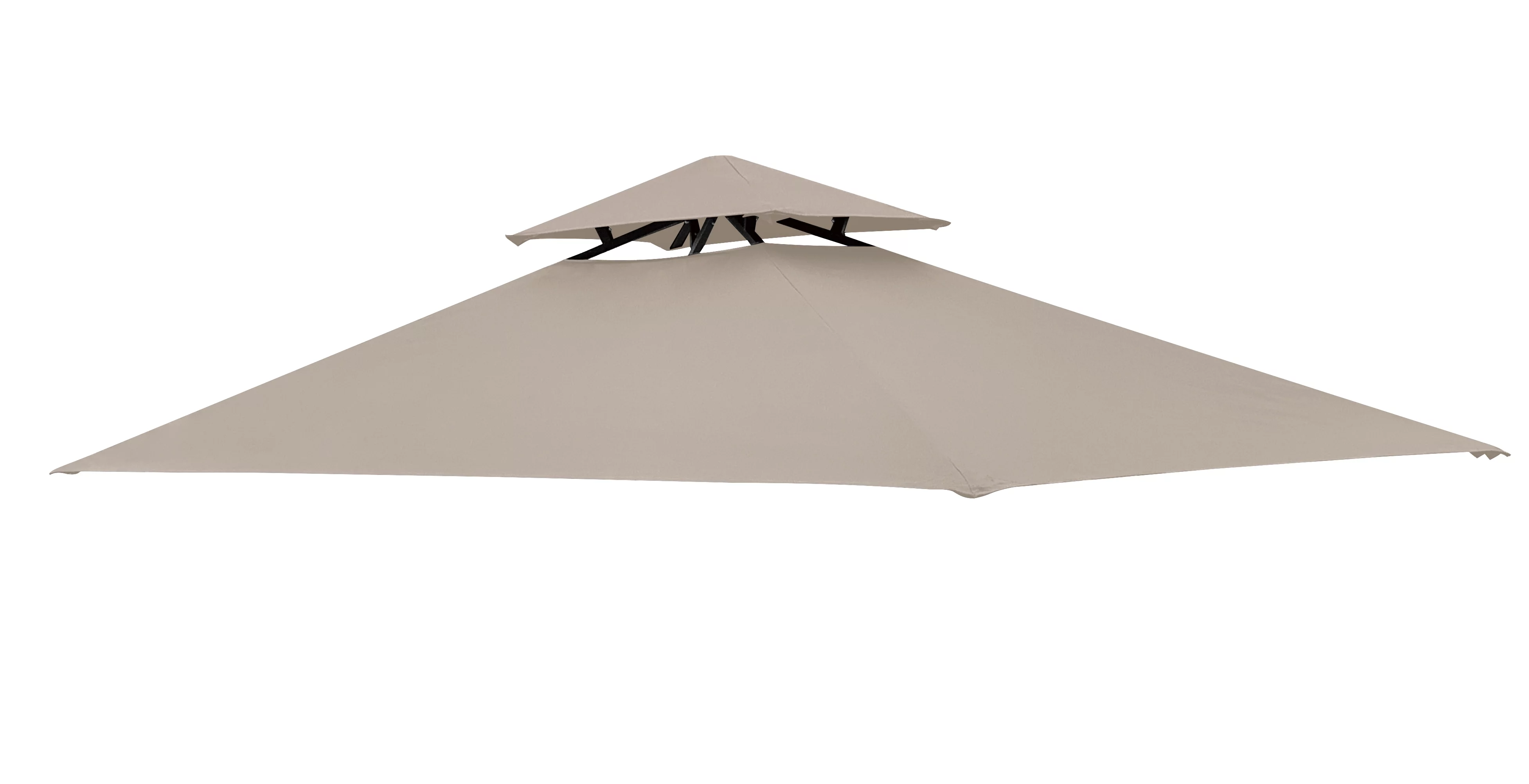 ​APEX GARDEN ​​Replacement Canopy Top for Model #L-GG001PST-F 8' x 5' Brown Double Tiered Canopy Grill BBQ Gazebo (Top Only)