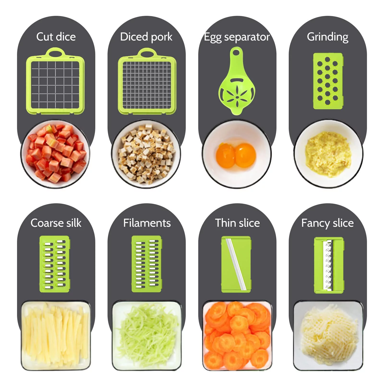 Professional-12-in-1 Vegetable Chopper With Adjustable Slicer-&-Onion Dicer