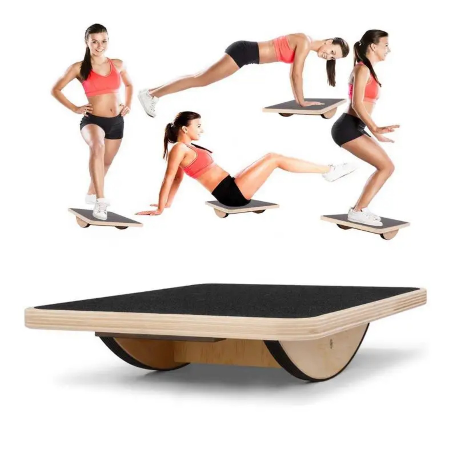 1pcs Professional Wooden Balance Board Balancing Rocking Board Level Training Balance Gym Exercise Fitness Equipments