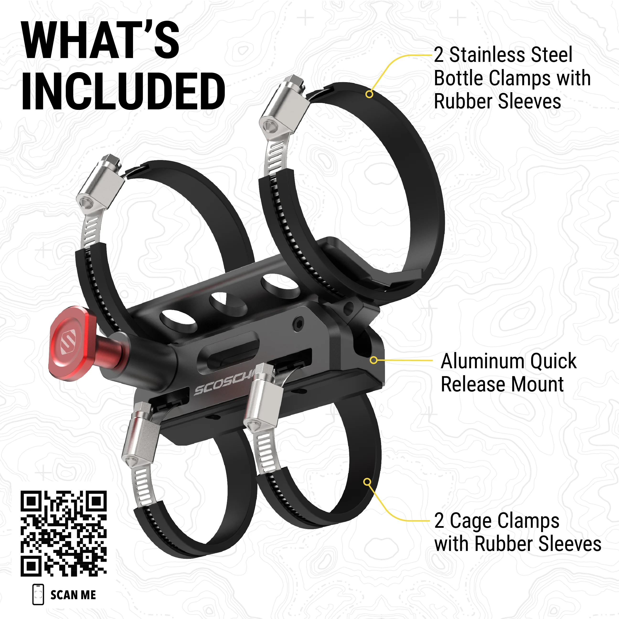 Scosche PSMUFE-VA1 Universal Fire Extinguisher Mount, Quick Release.