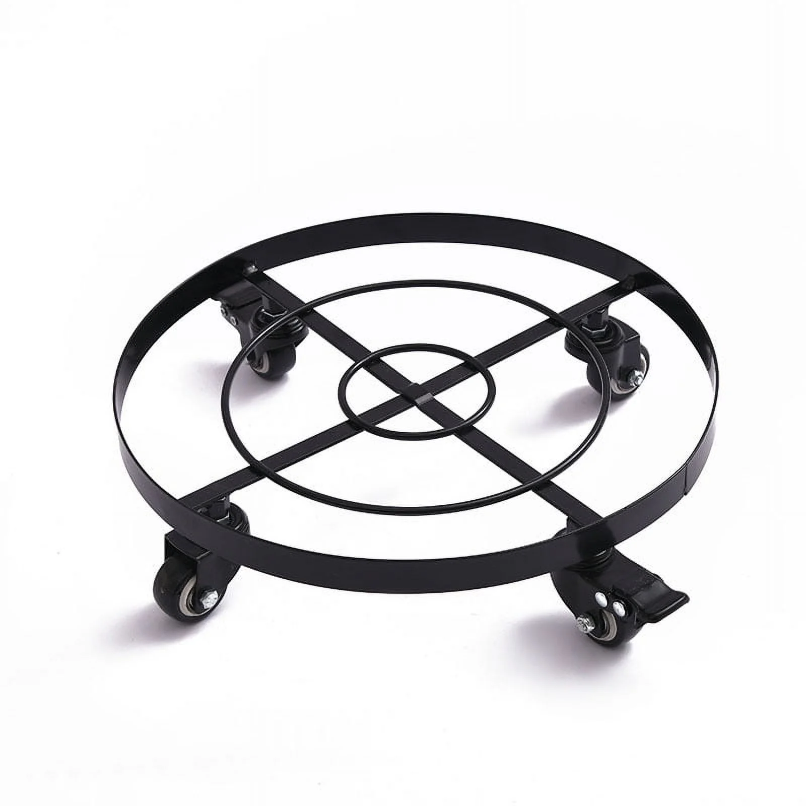 Holocky Plant Caddy with Lockable Wheels Metal Rolling Plant Stand for Indoor Outdoor