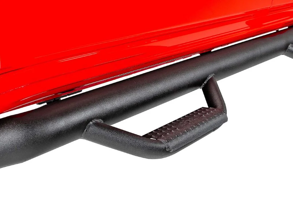 N-Fab Nerf Steps | Textured Black, Cab Length | D0273QC-TX | Fits 2002-2008 Dodge RAM 1500, 2002-2009 2500 / 3500 Quad Cab 4 Door All Beds, SRW / DRW Gas / Diesel