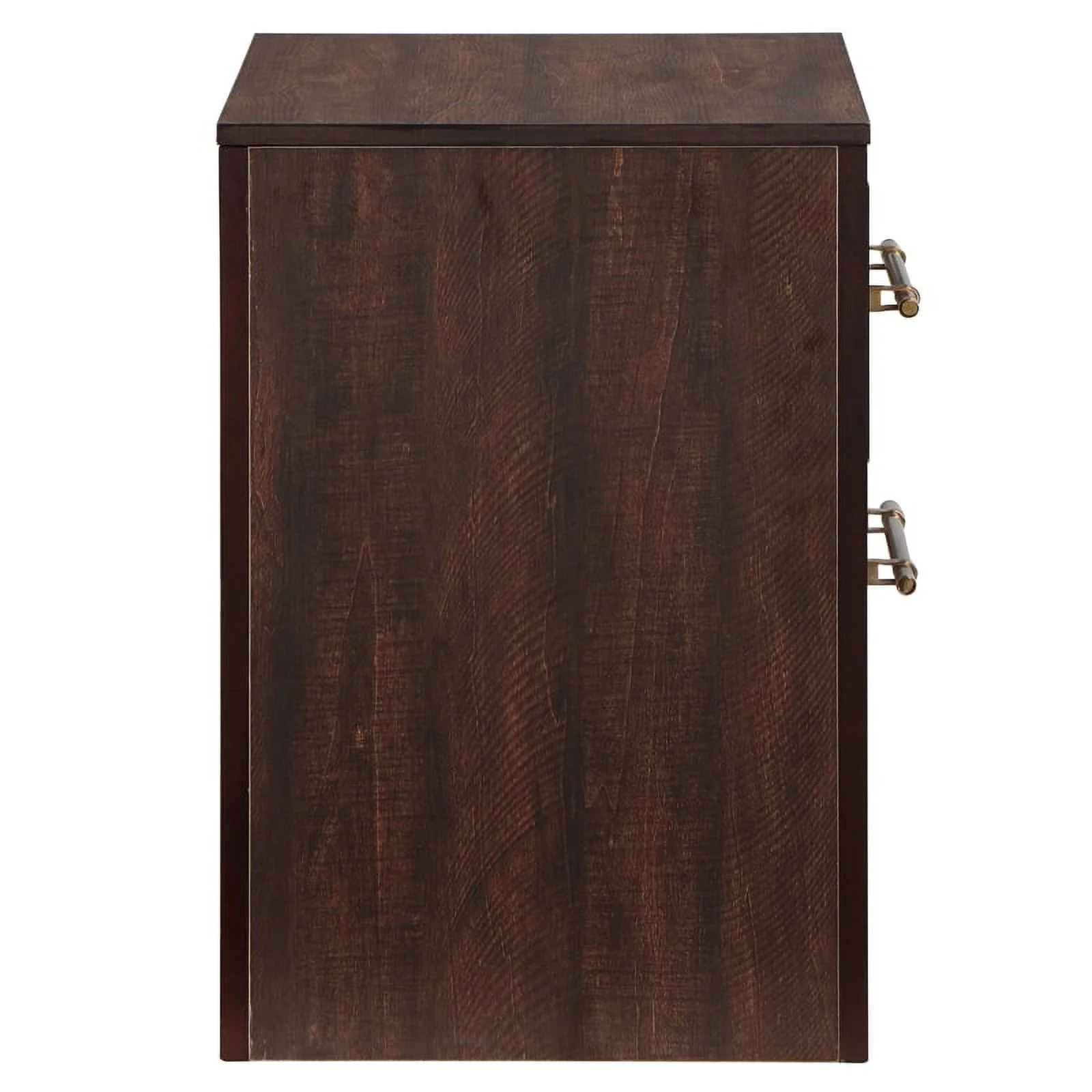 Home Square 3-Piece Set with 2 Nightstands and 5-Drawer Chest in Walnut