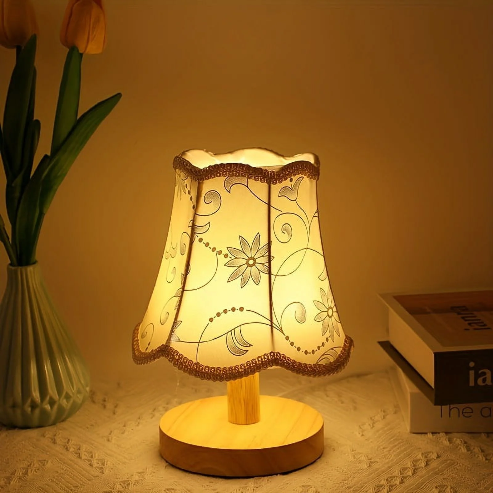 1pc Nordic Bedside Table Lamp - Modern, Simple, Warm LED Night Light for a Cozy Bedroom