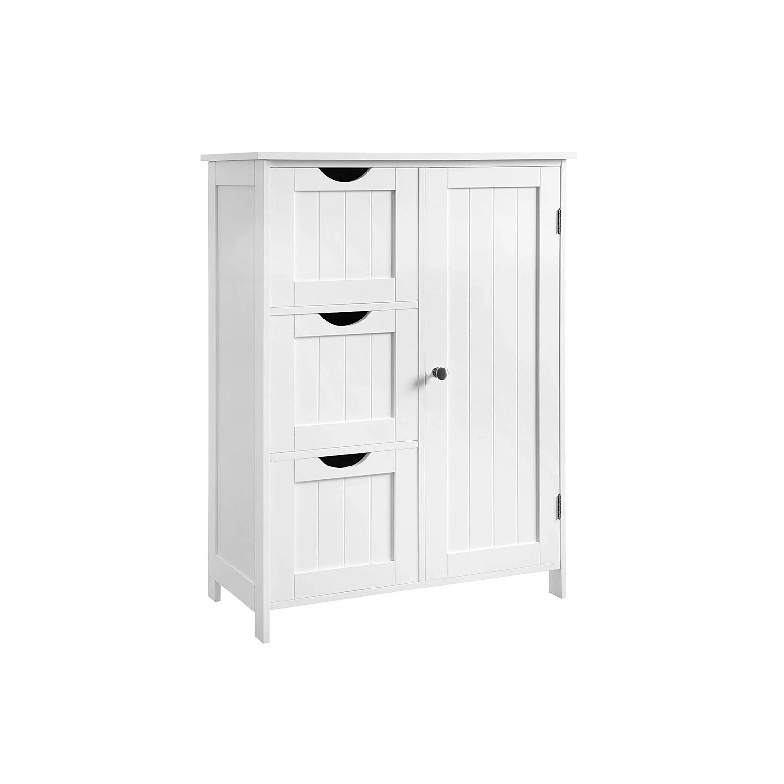 VASAGLE Bathroom Storage Cabinet, Floor Cabinet with 3 Large Drawers and 1 Adjustable Shelf - 11.8