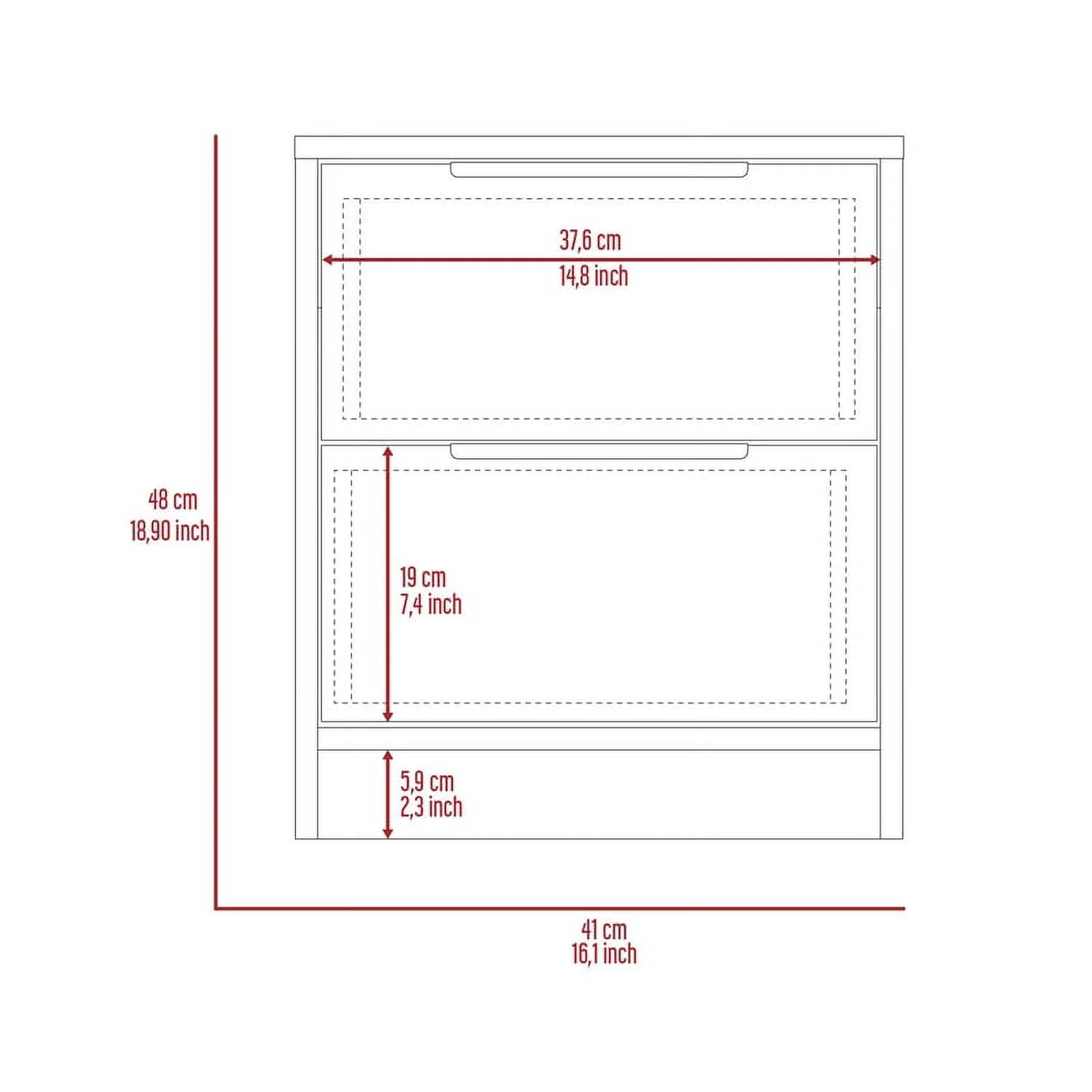 Home Square 3-Piece Set with Engineered Wood Armoire and 2 Nightstands