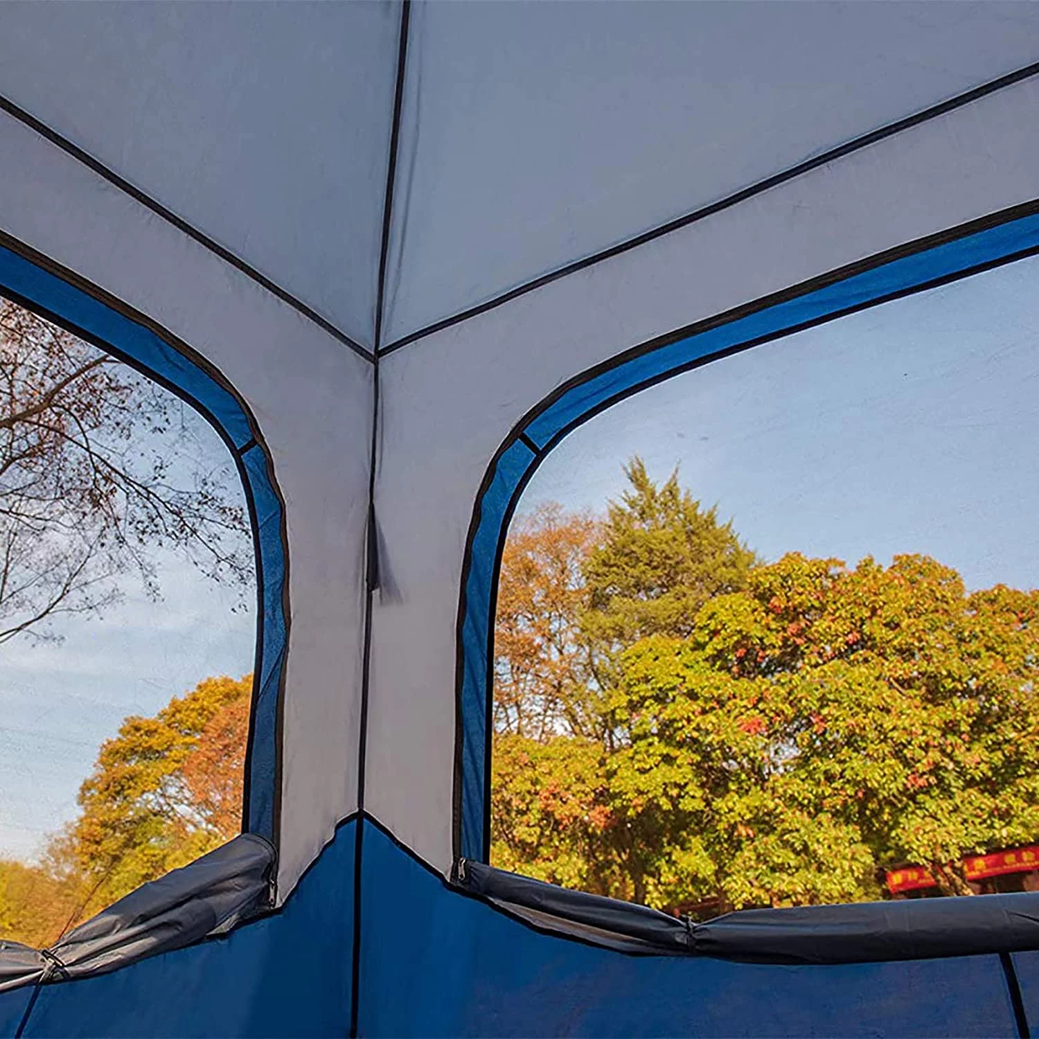 6 Person Instant Family Cabin Tent, Water Resistant, Easy Set Up - Navy/Gray