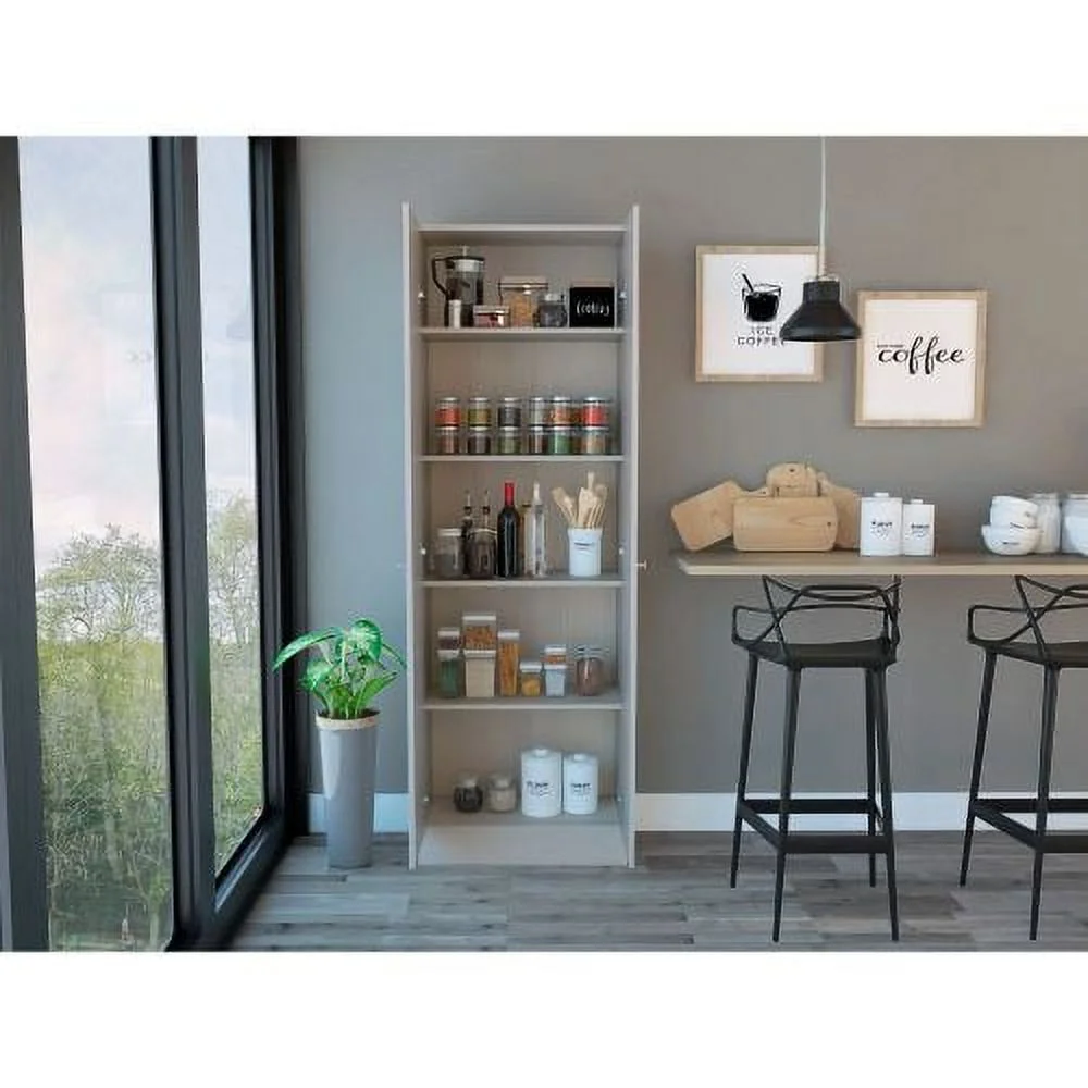 DremFaryoyo Buxton Rectangle 2-Door  Tall Cabinet White Washed Oak