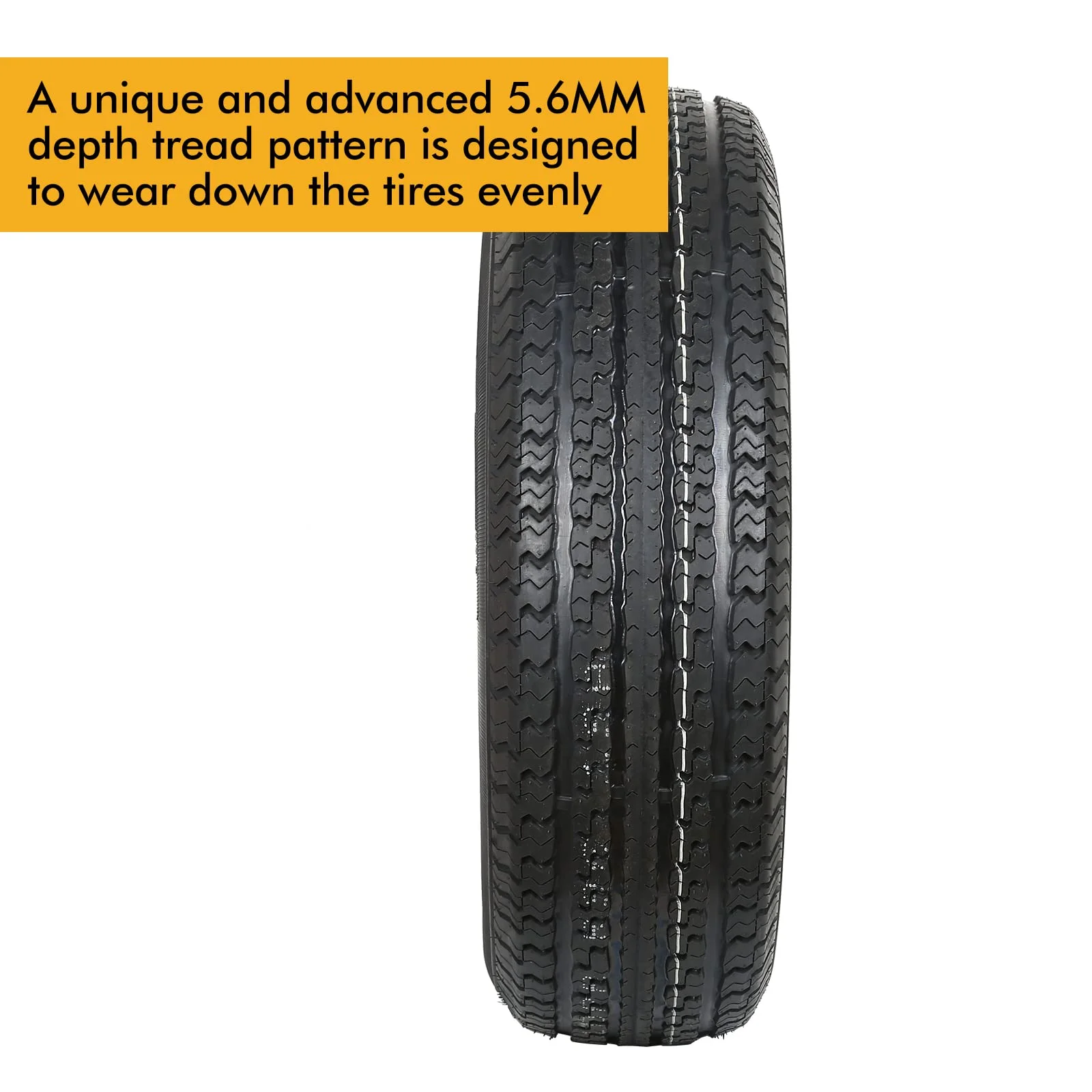 Durun 1 Pack ST225/75R15 Radial Tire with 15