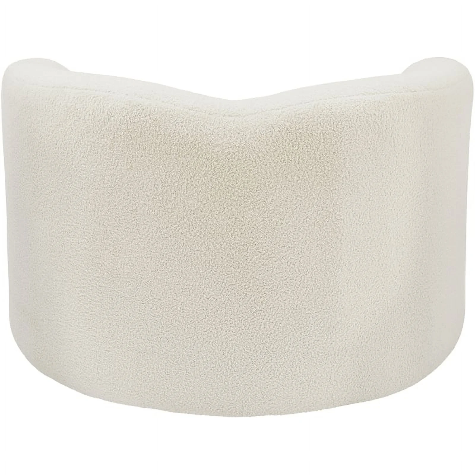 Meridian Furniture Kali Cream Faux Shearling Teddy Fabric Chair