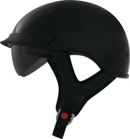 THH T-72 Motorcycle Half Helmet w/Drop Down Visor Black XXL