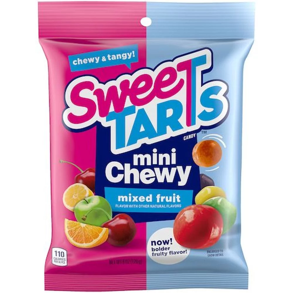 SweetTarts Chewy Minis, 6 Ounce Peg Bag -- 12 per Case.