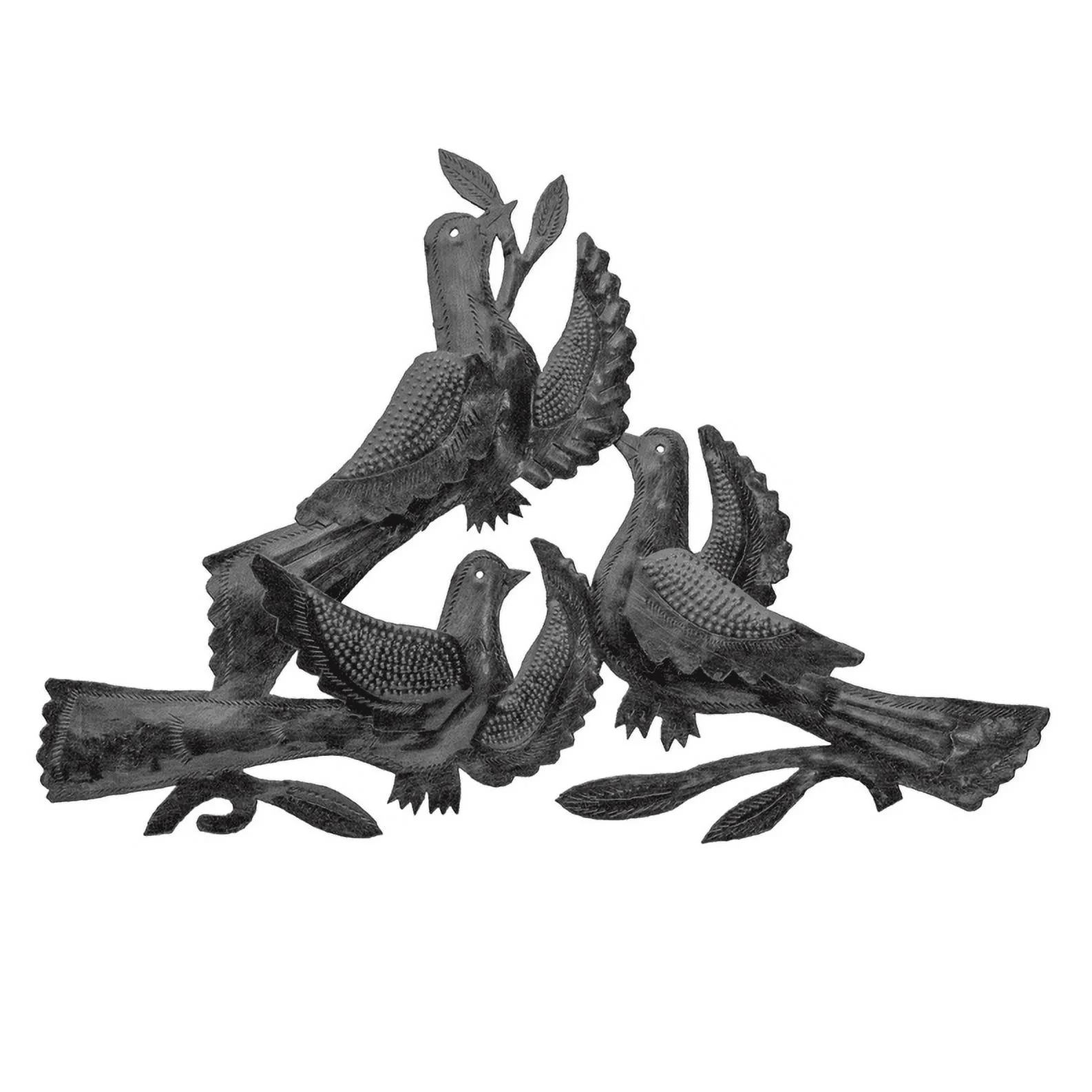 Haitian Recycled Steel Oil Drum, Metal Hanging Wall Art, 17