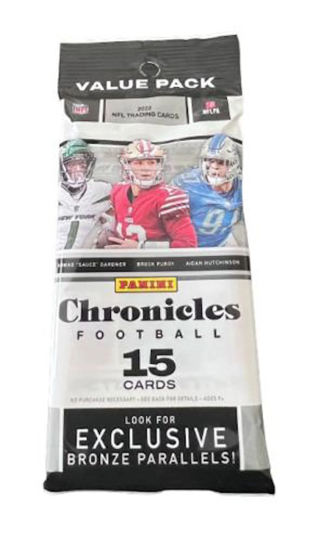 NFL Panini 2022 Chronicles Football Trading Card VALUE Pack (15 Cards)