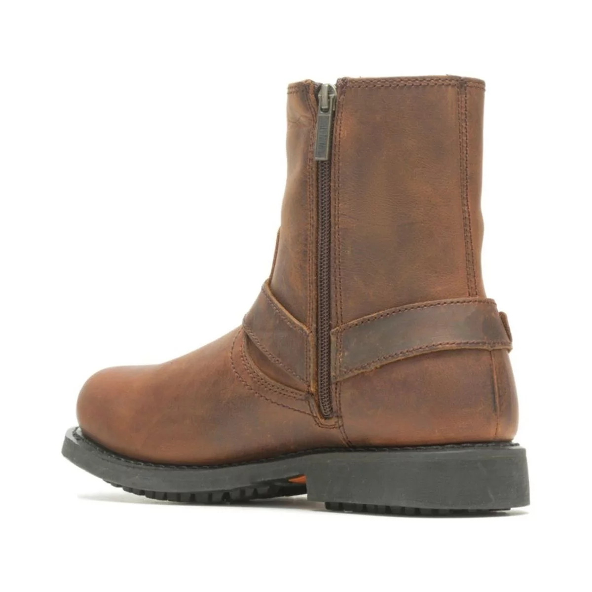 Harley-Davidson Scout Black 7-Inch Leather Boots, Side Entry Inside Zip. D95262  BROWN