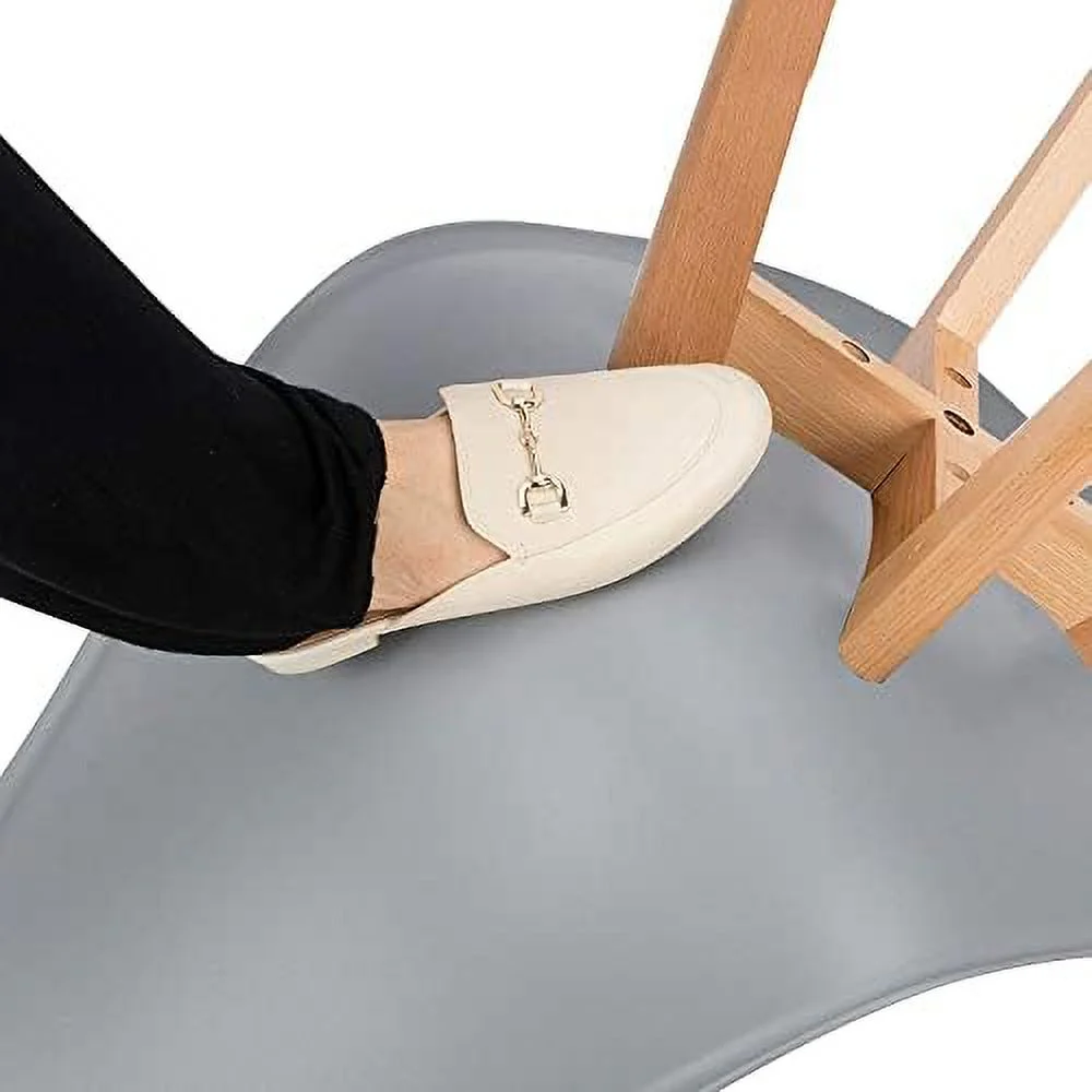 TJUNBOLIFE Scandinavia Set of 4 Dining Chair with Solid Beech Legs Accent Modern Chairs Padded Design (White)