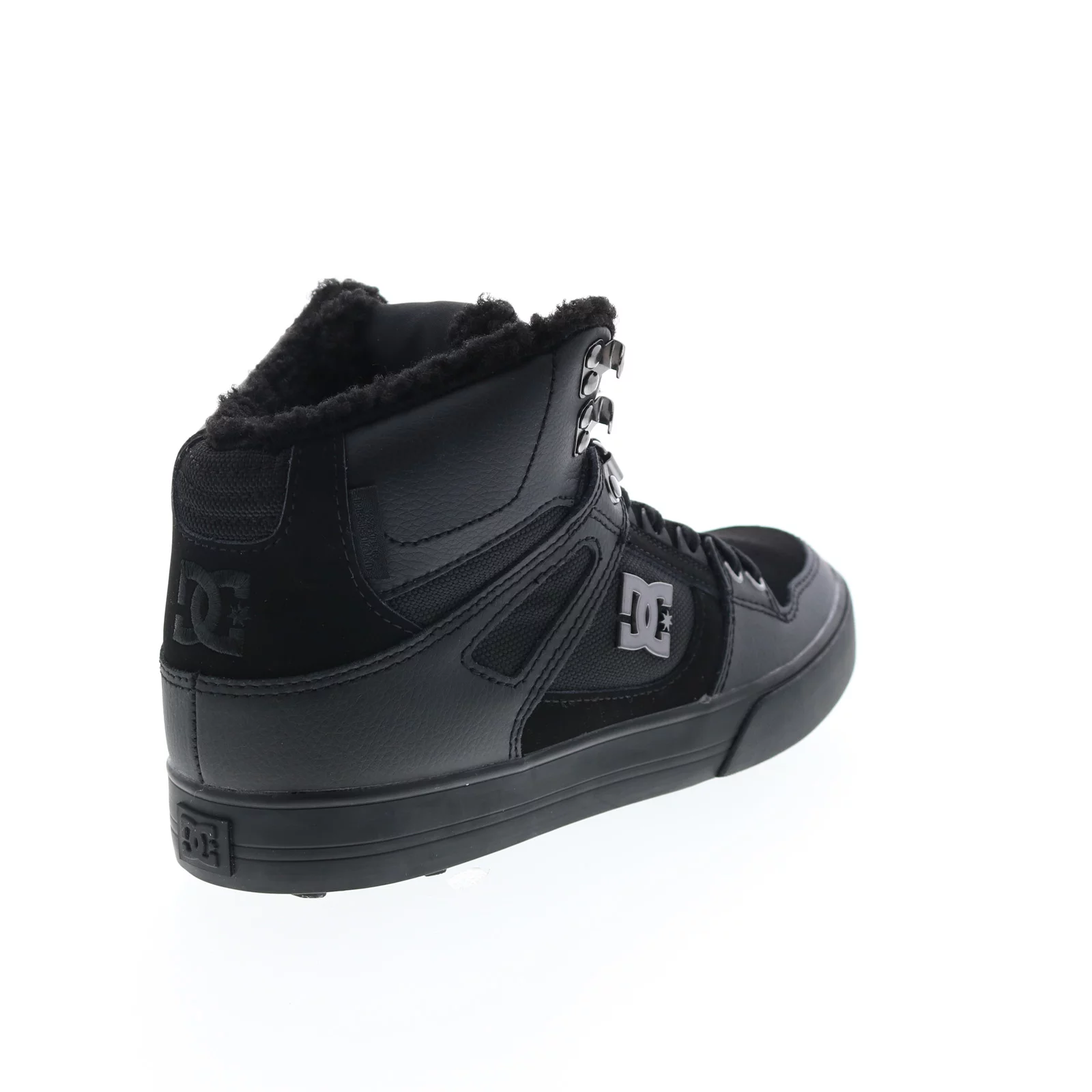 DC Men's Pure High-Top Winter Shoes - Black/Black/Black - 8