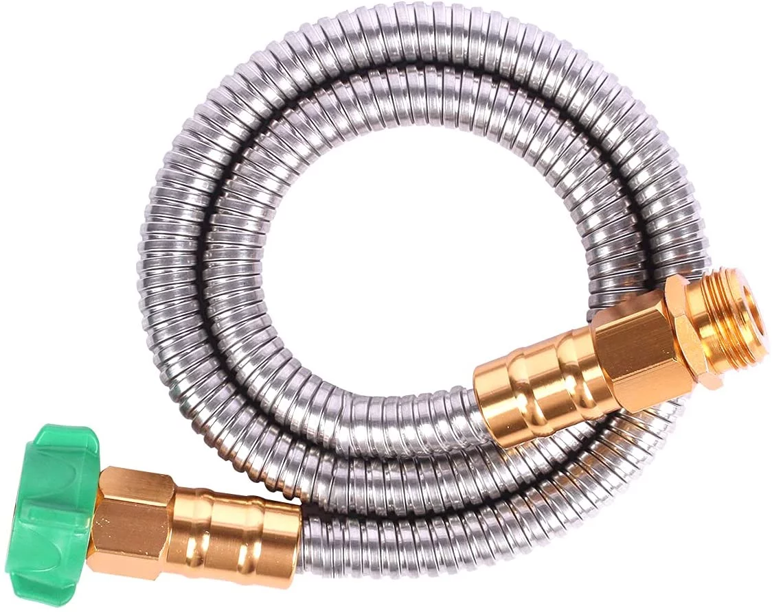 Sunifier Metal Short Garden Hose 8 ft, Flexible Stainless Steel Garden Hose, Heavy Duty Water Hose (8FT)