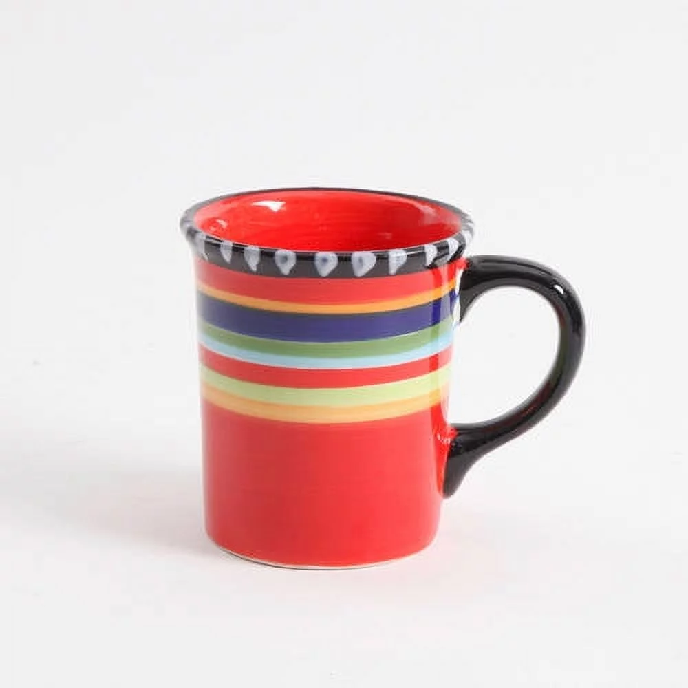 Gibson Elite 16 Piece Multi Color Glaze Dinnerware Set with Plates, Bowls & Mugs