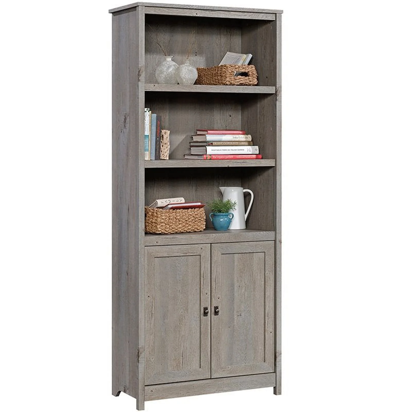 Home Square 2 Piece Furniture Set with 3-Shelf Bookcase and Coffee Table