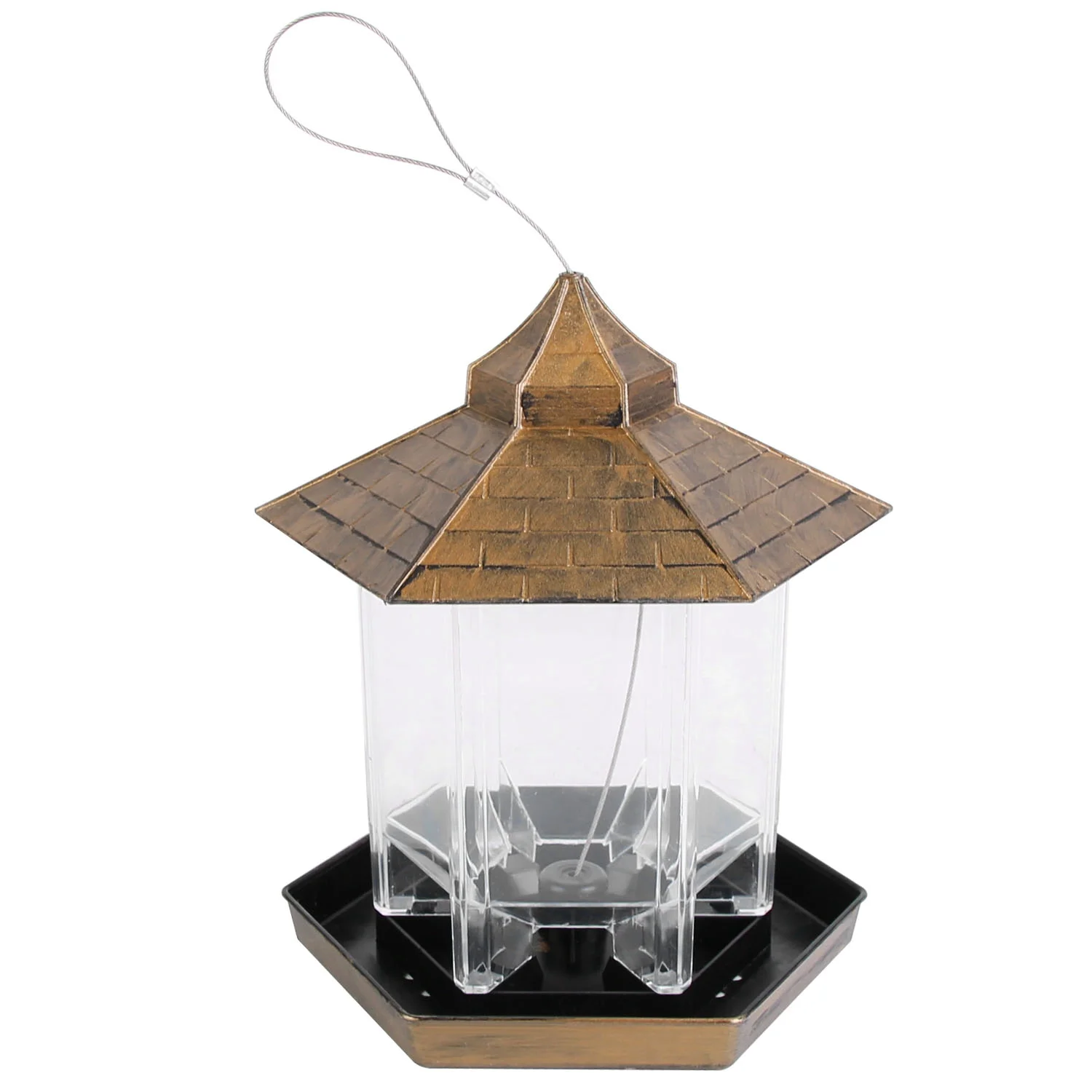 iMounTEK Hanging Bird Feeder Large Capacity Bird Seed Station with 6 Feeder Ports Weatherproof Easy To Refill for Garden Patio Park