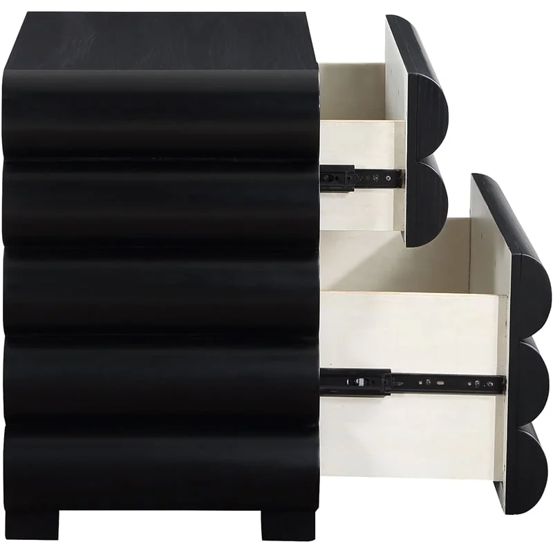 Meridian Furniture Maverick Black Night Stand / Side Table