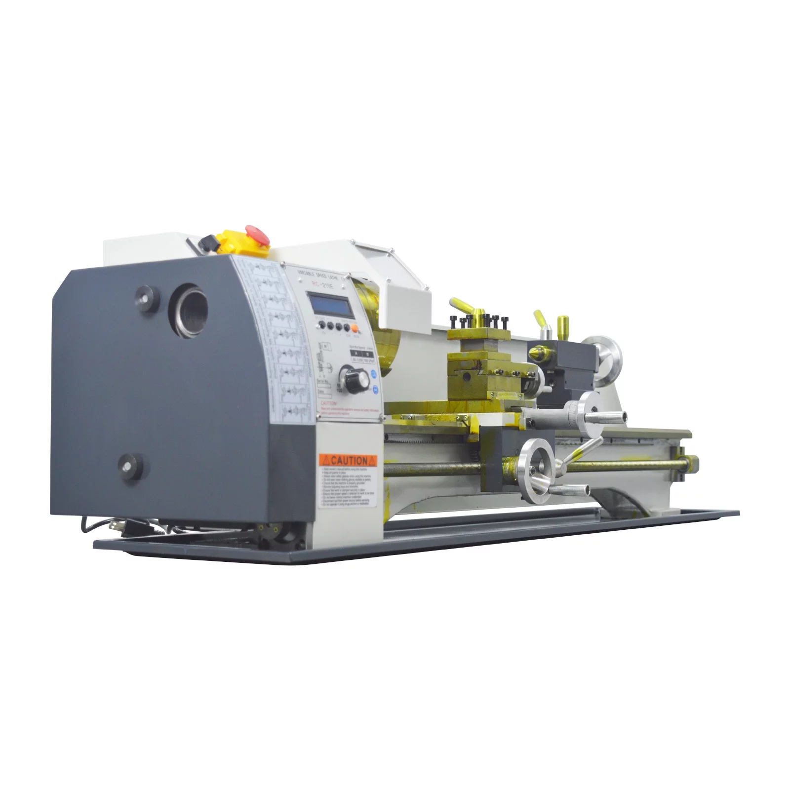PreAsion RC-210E Precision Metal Bench Lathe Brushless Motor of Metric English Thread Table Lathe Auto Switch 8