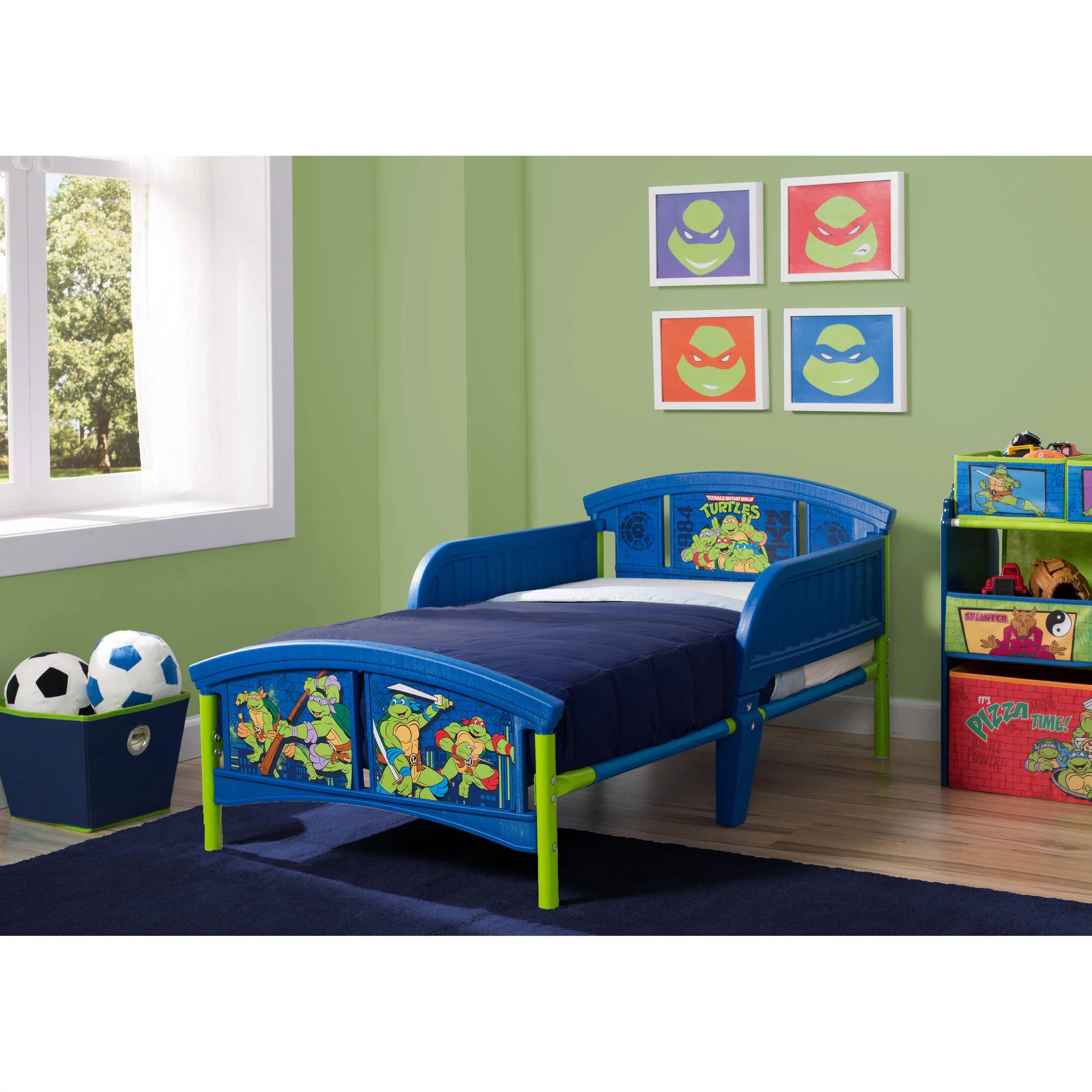 Delta Children Teenage Mutant Ninja Turtles Plastic Toddler Bed, Blue