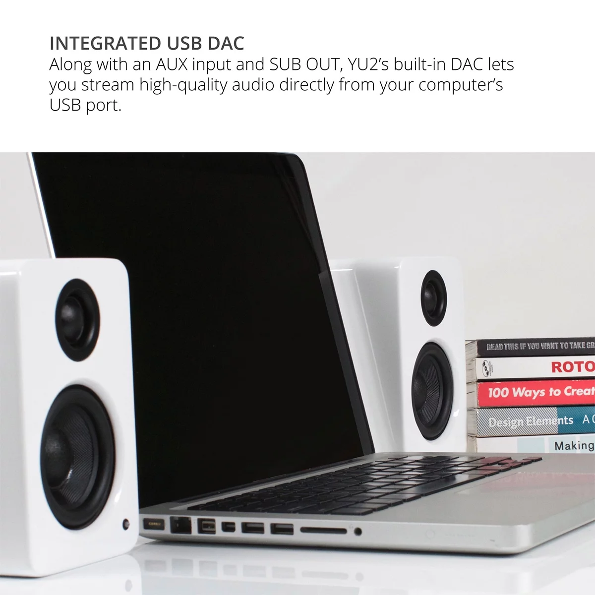 Kanto YU2 - Speakers - USB - 25-watt - 2-way - matte black