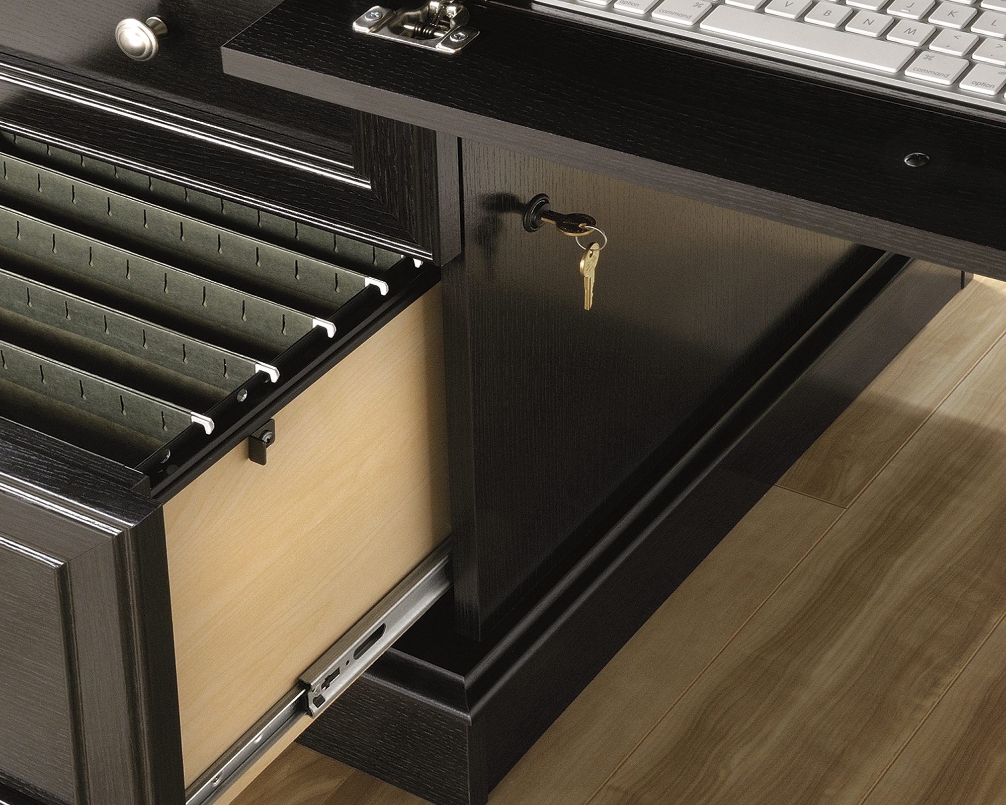 Palladia L-Shaped Desk Wind Oak