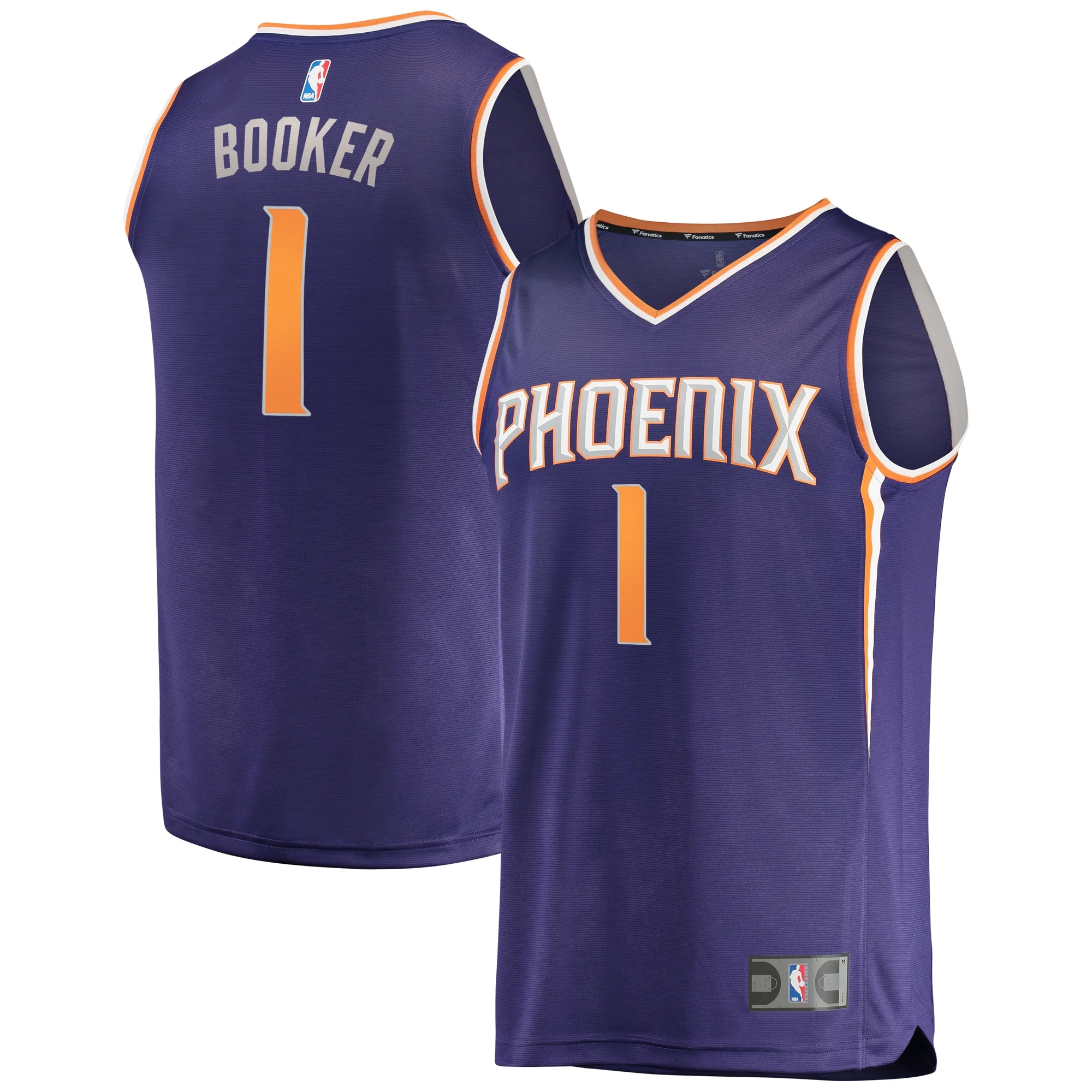 Men's Fanatics Devin Booker Purple Phoenix Suns Fast Break Replica Player Jersey - Icon Edition