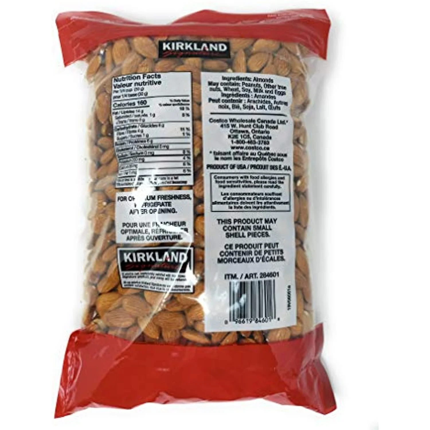 Kirkland Signature Supreme Whole Almonds, 2 Pack (3 Pounds)