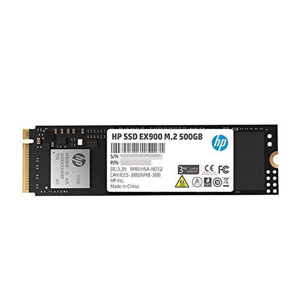 HP EX900 M.2 500GB PCIe 3.0 x4 NVMe 3D TLC NAND Internal Solid State Drive (SSD) 2YY44AA#ABC