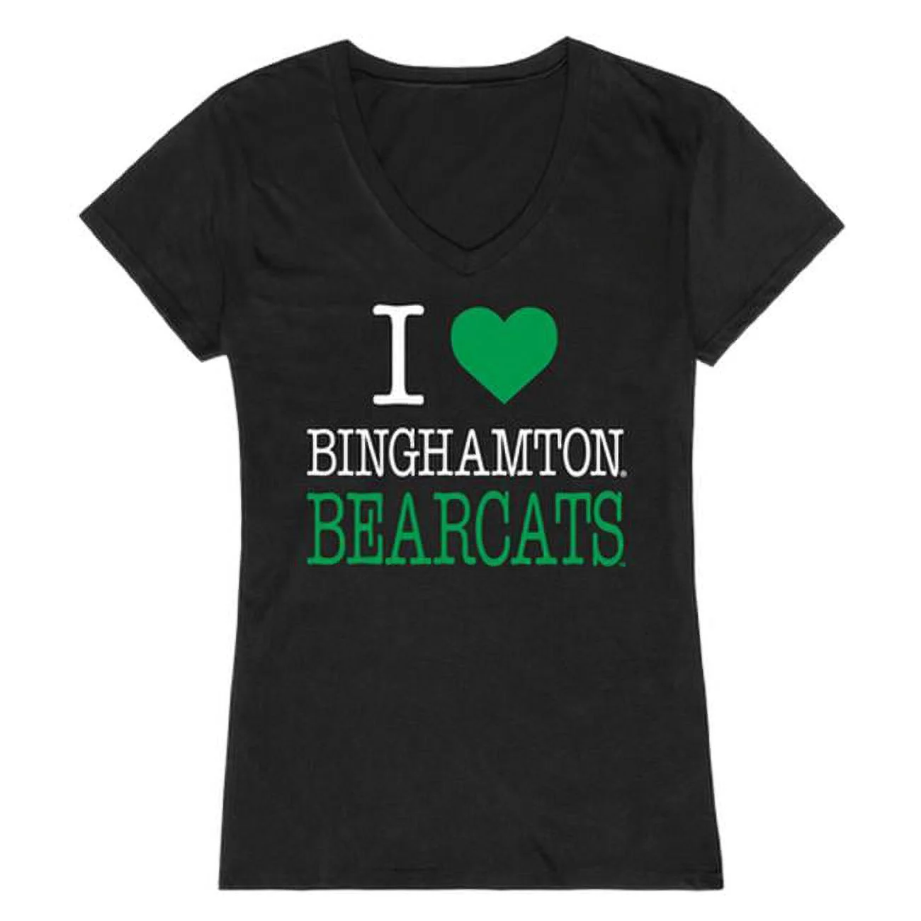 W Republic Products 550-267-BLK-01 Binghamton University I Love Women T-Shirt, Black - Small