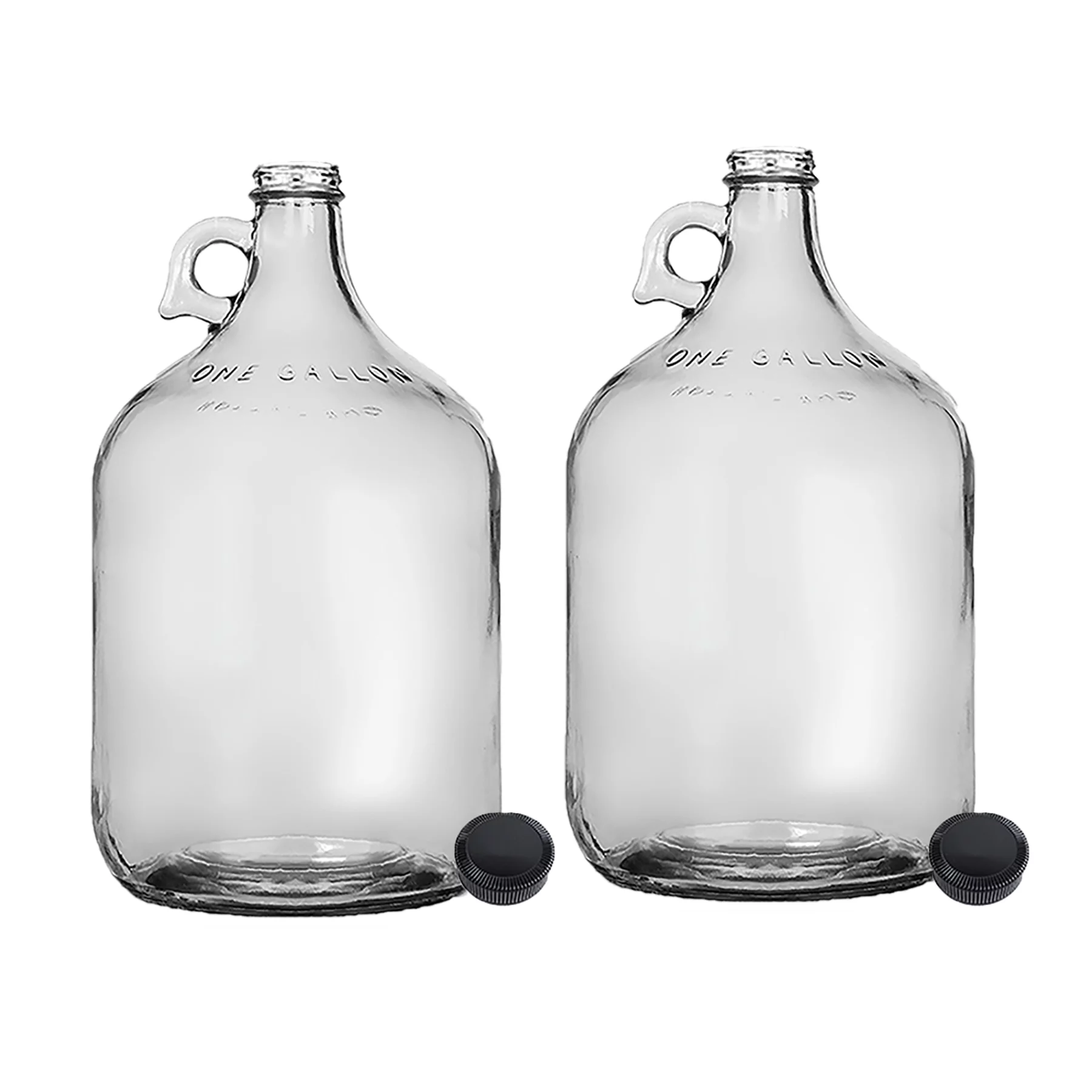 Home Brew Ohio One Gallon Glass Jug with 38mm Polyseal Cap Set of 2