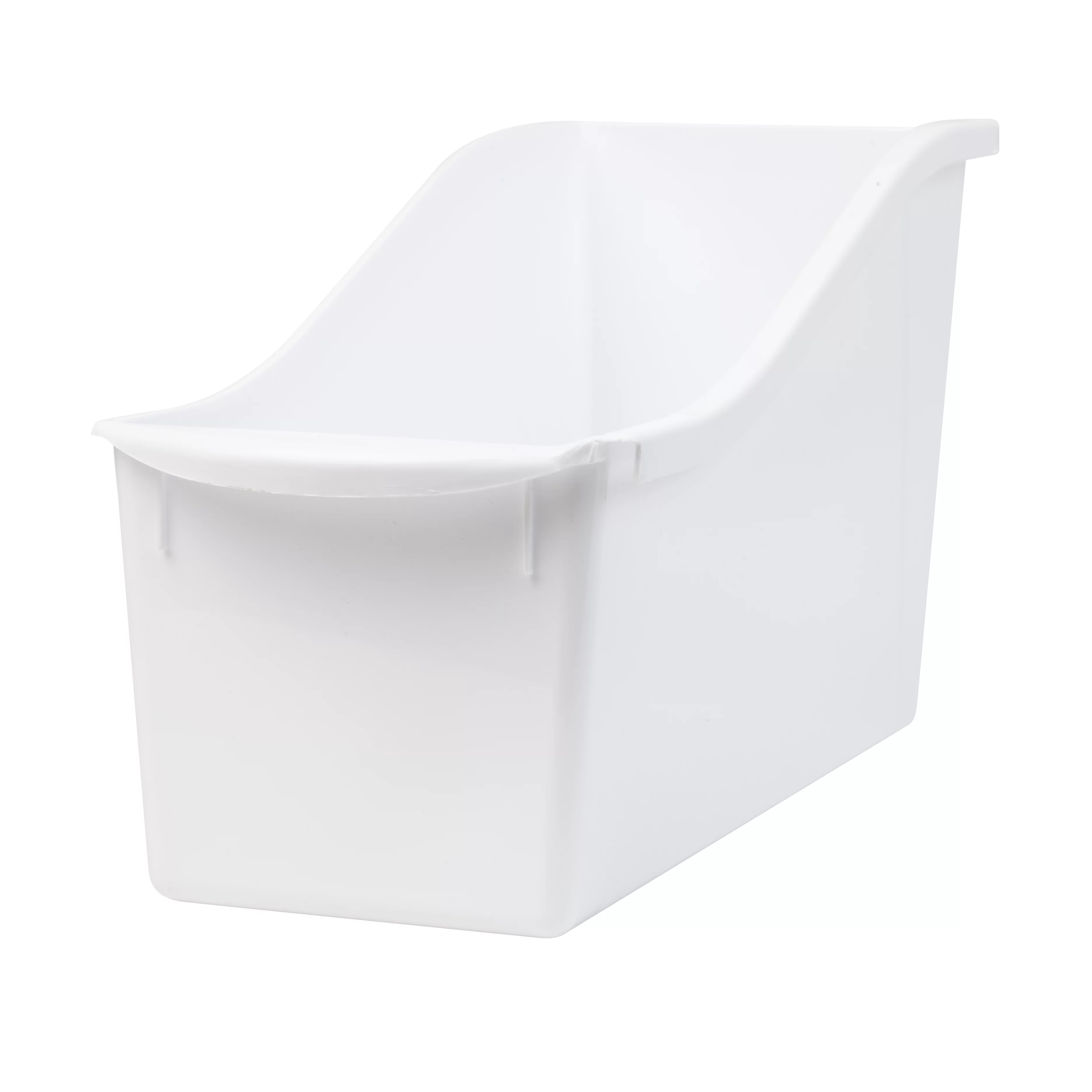 Pen+Gear Plastic Desktop Book Organizer Bin, Arctic White, 6-Pack